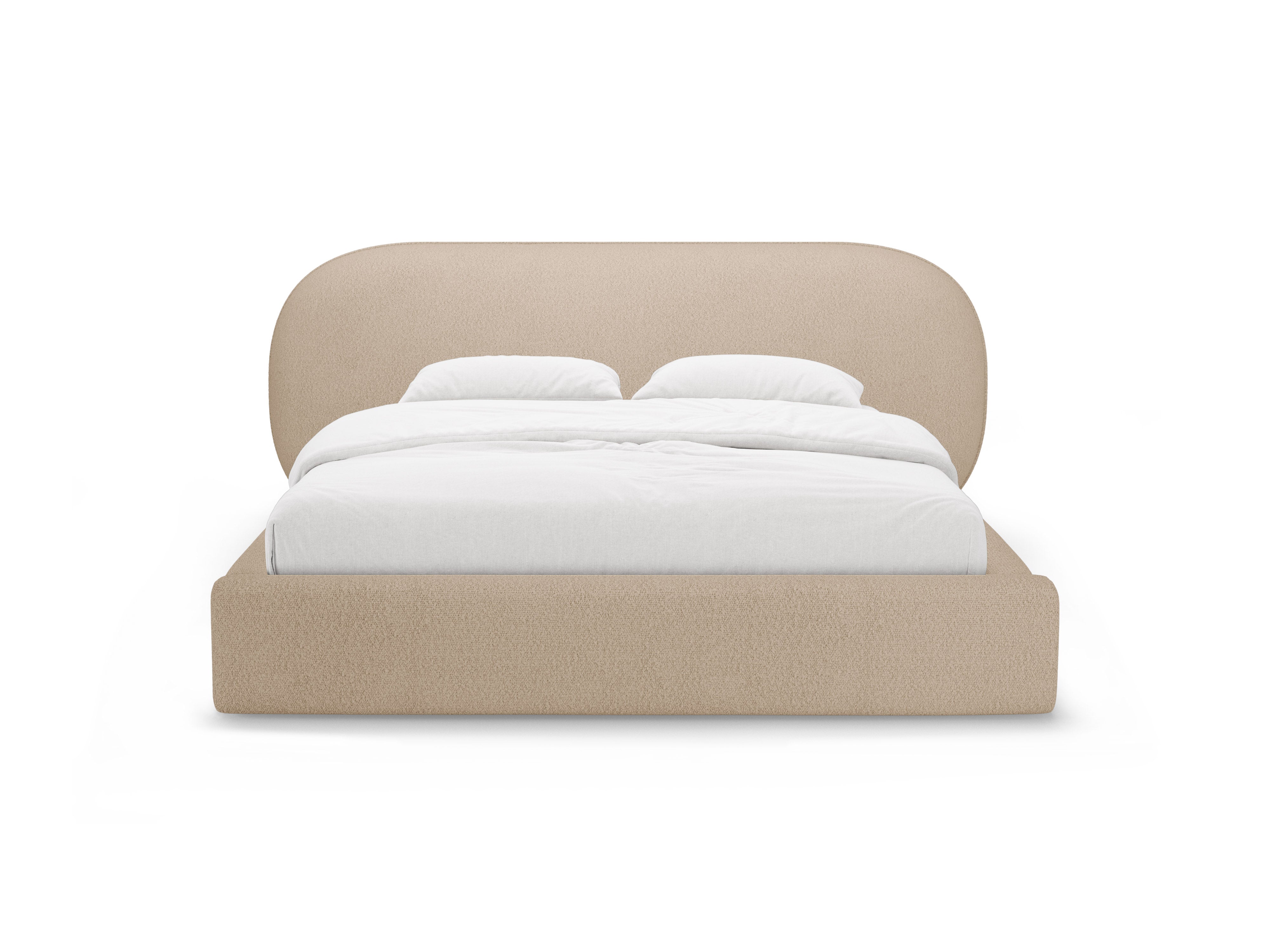 OVALO Beige Boucle Bed