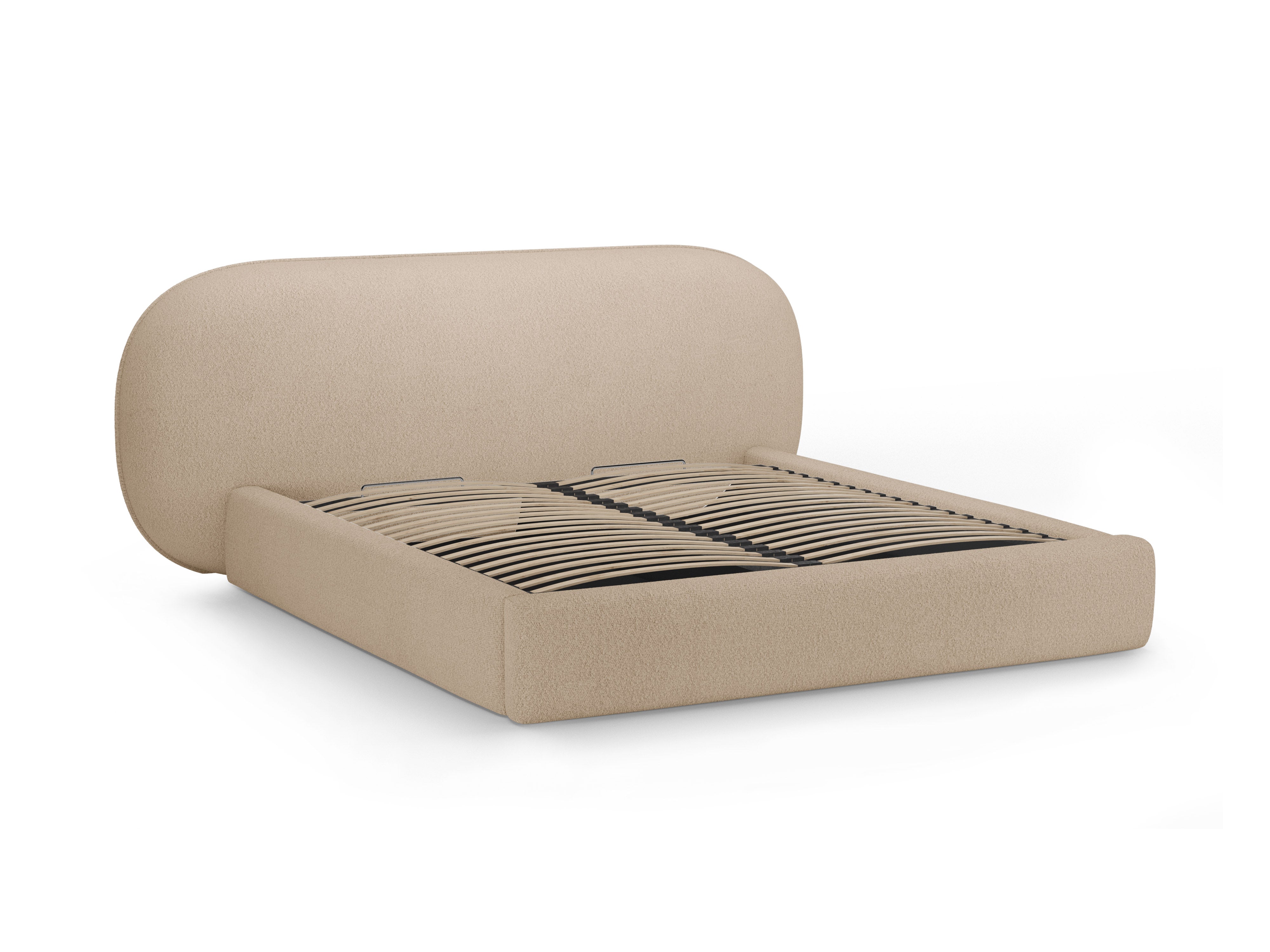 OVALO Beige Boucle Bed