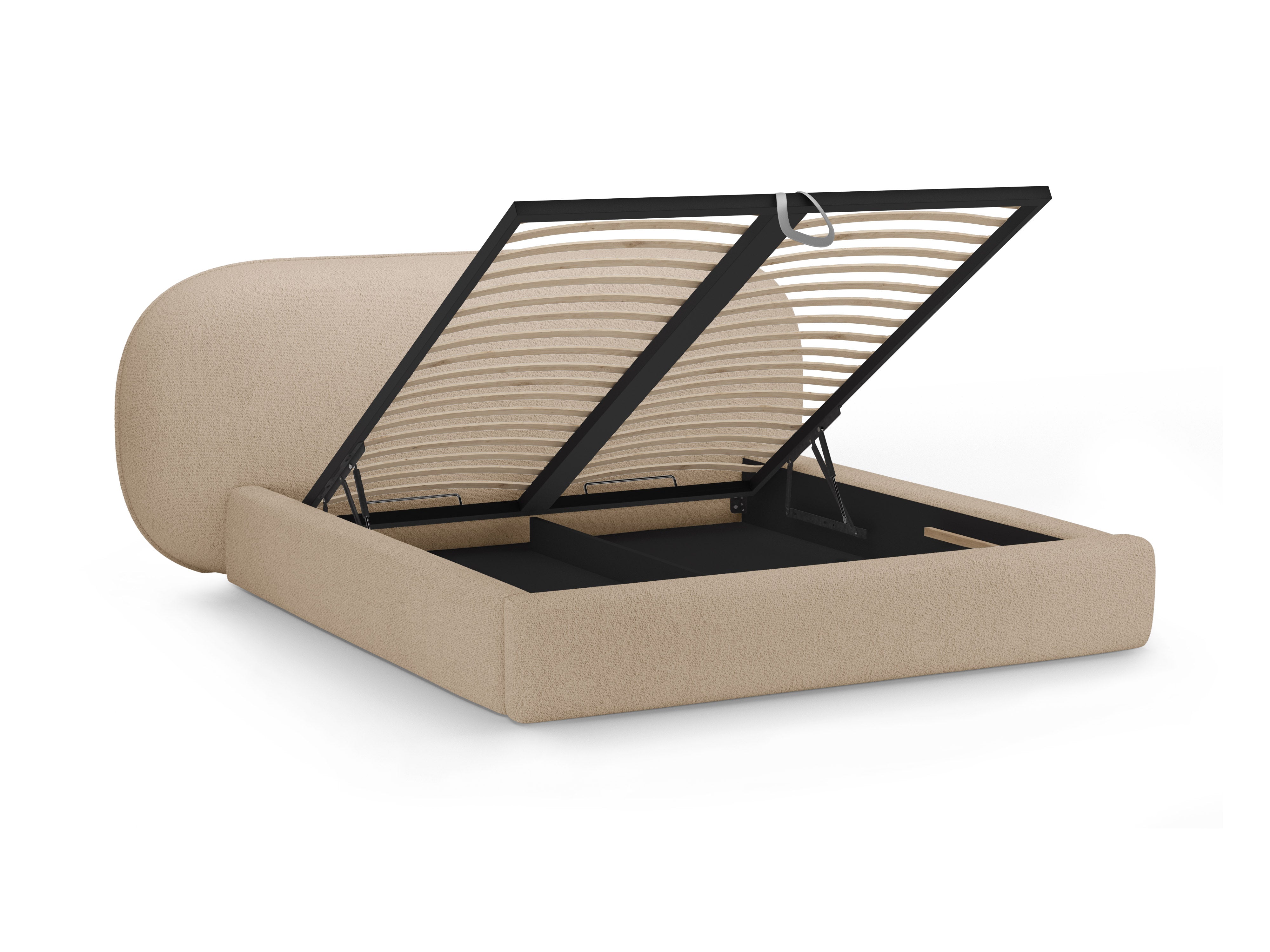 OVALO Beige Boucle Bed