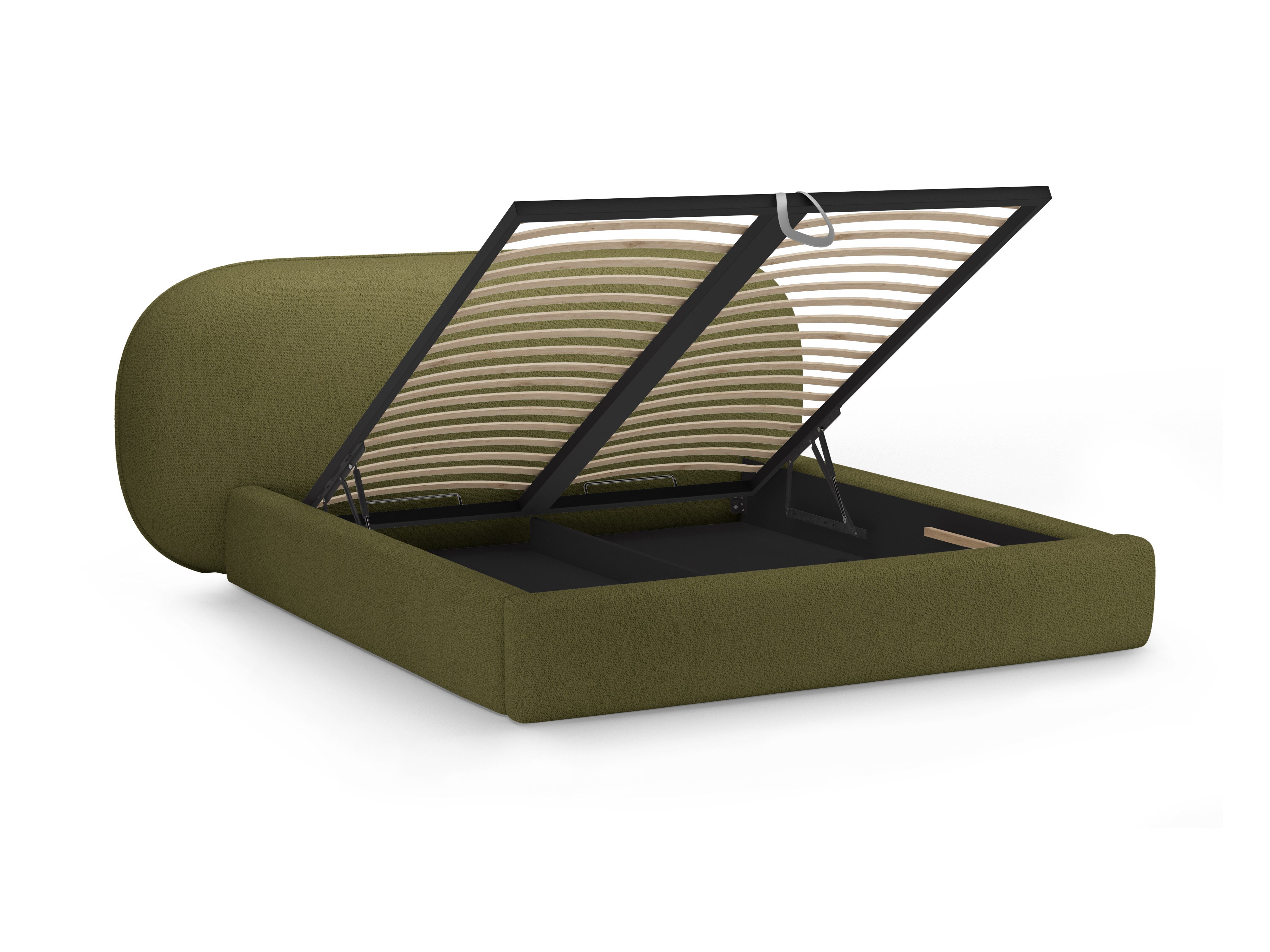 OVALO olive boucle bed
