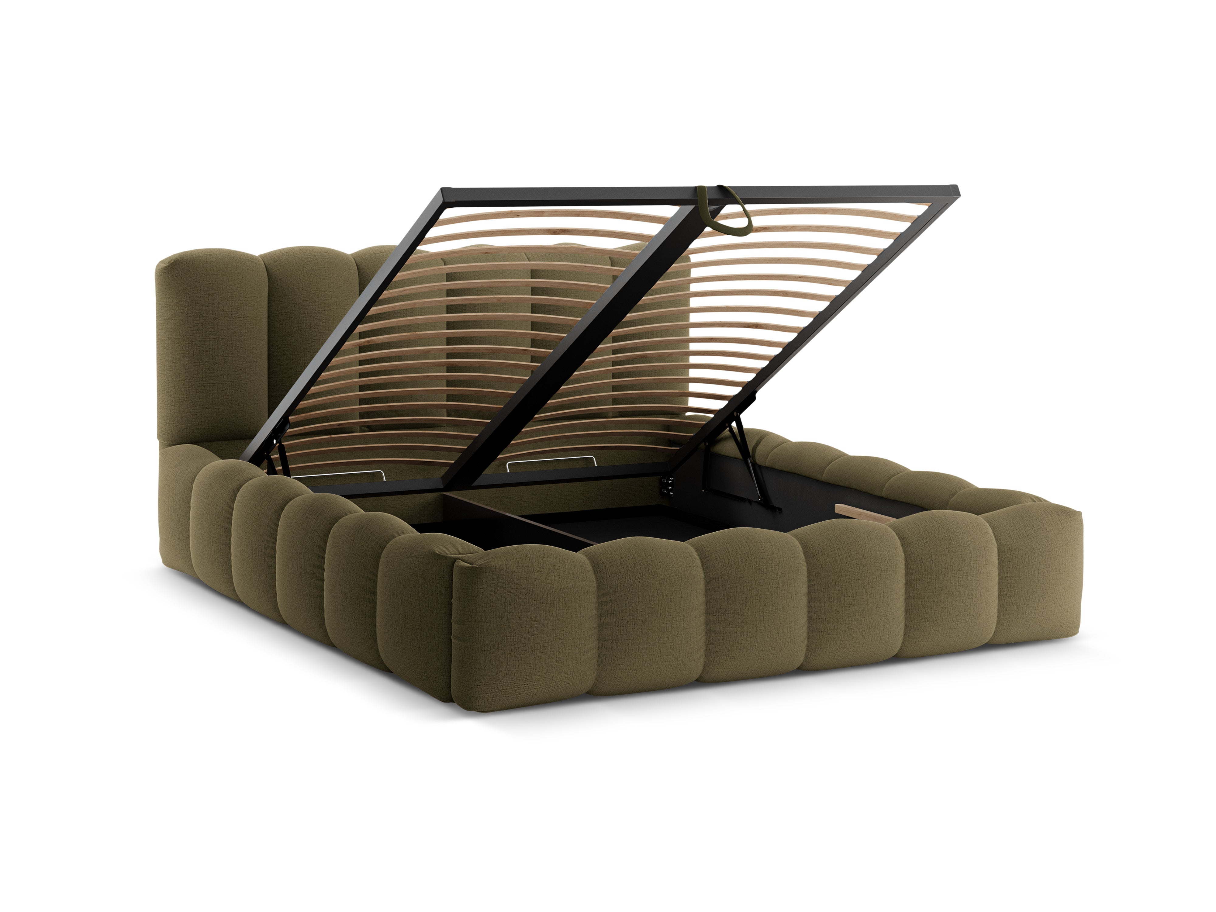 Bed met opbergruimte LUPINE groen