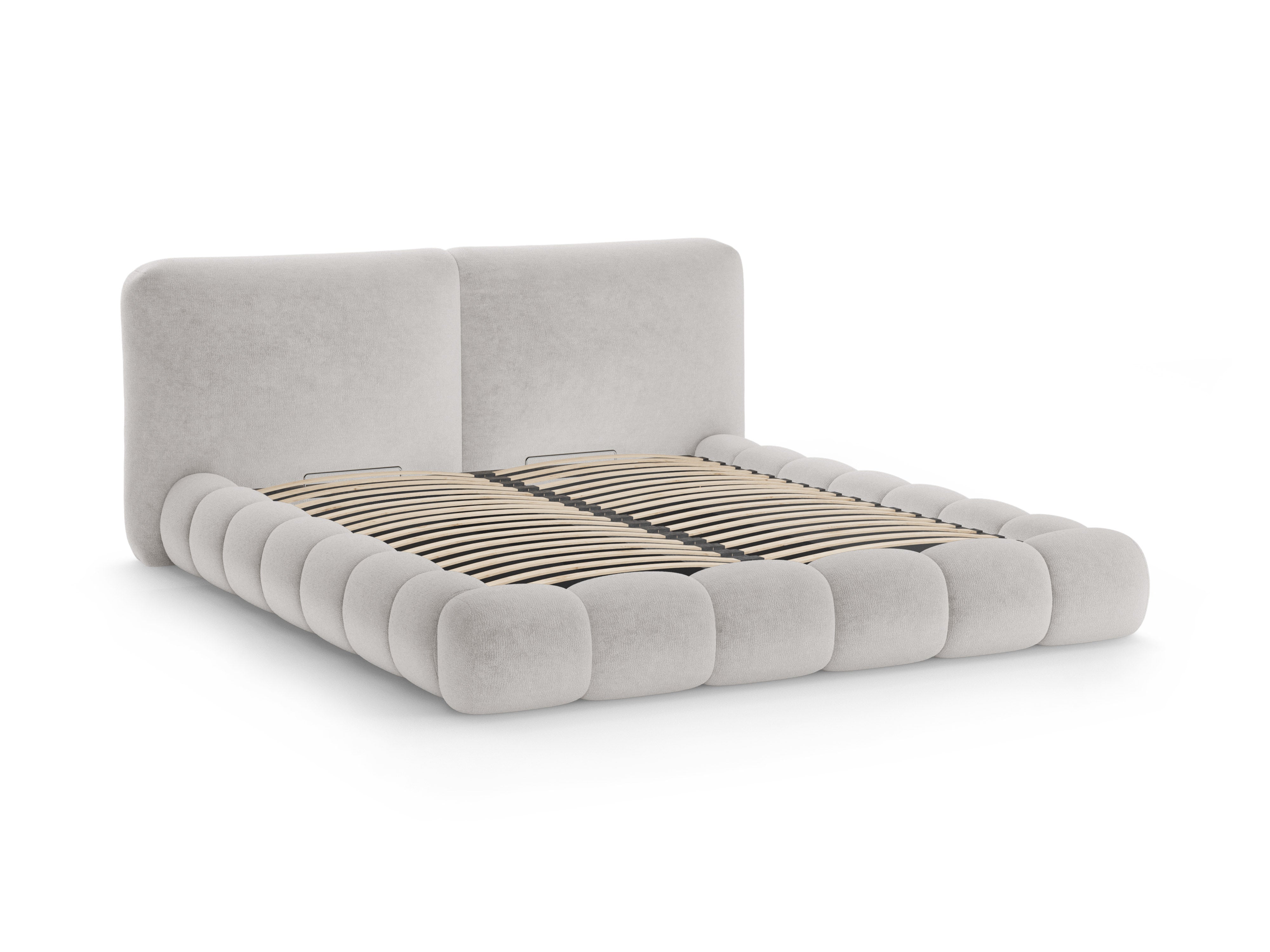 Bett SOLANGE beige Chenille