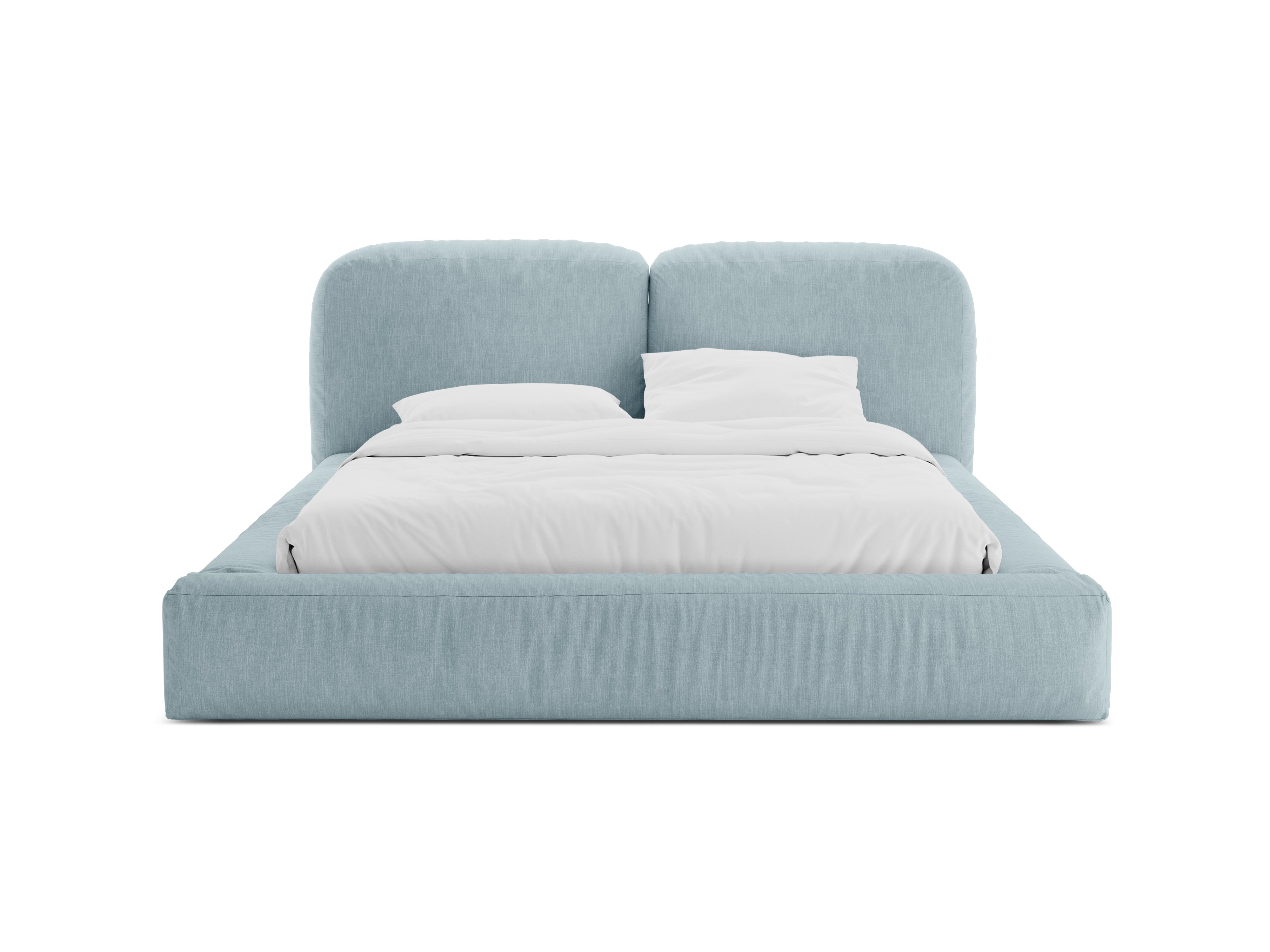 Bed MARTINA satijnblauw