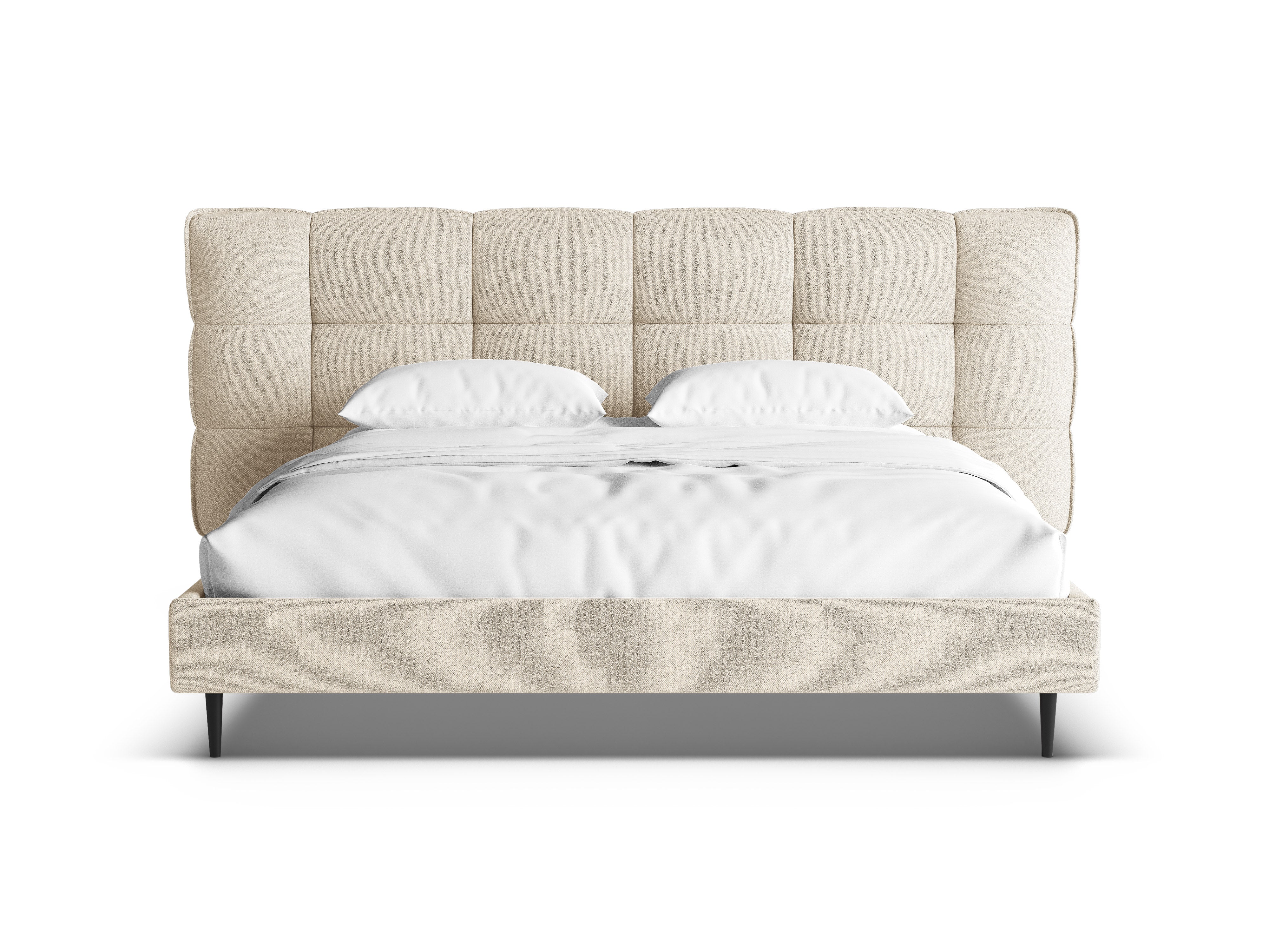Bed ERIC lichtbeige boucle