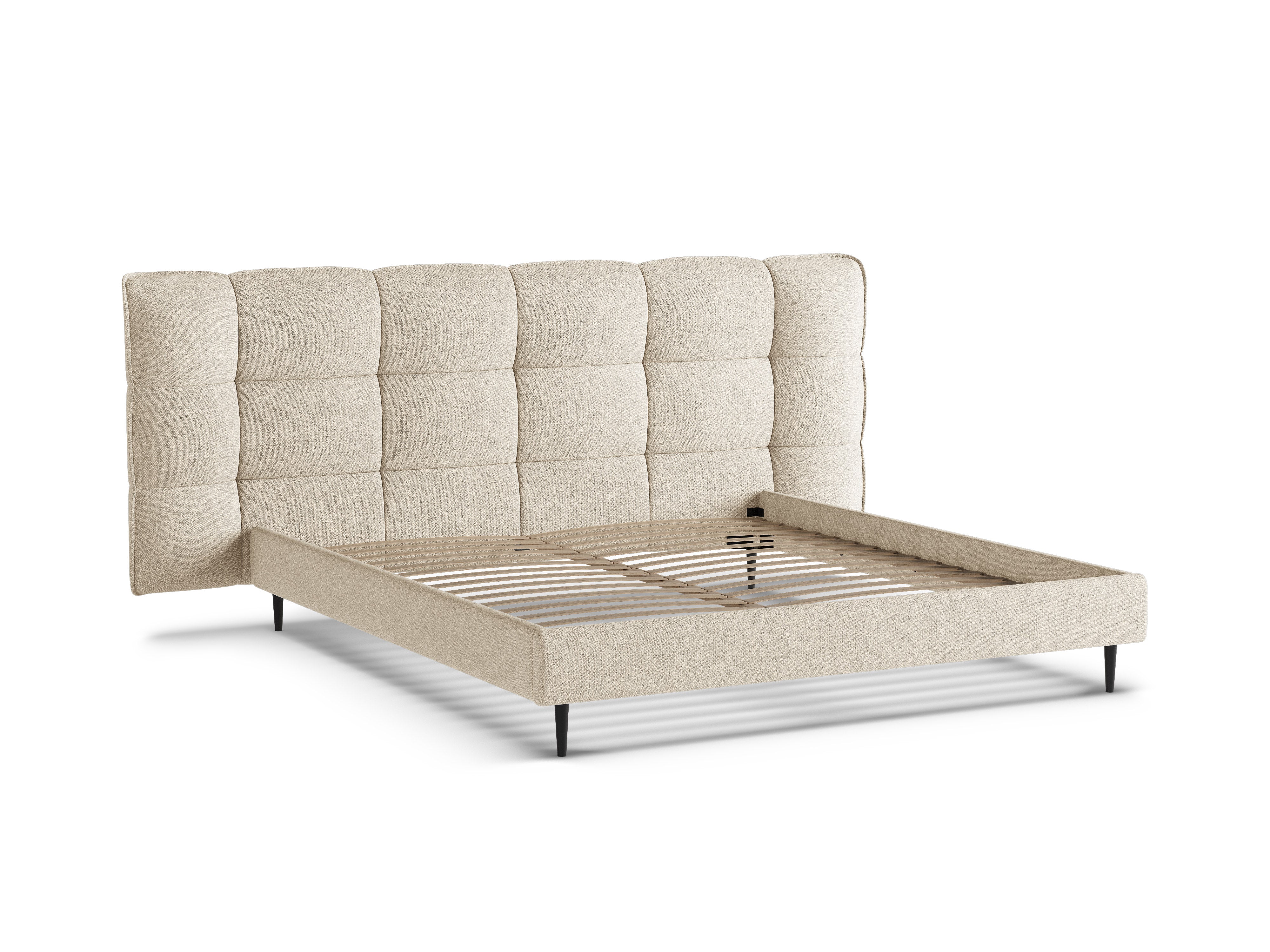 Bed ERIC lichtbeige boucle