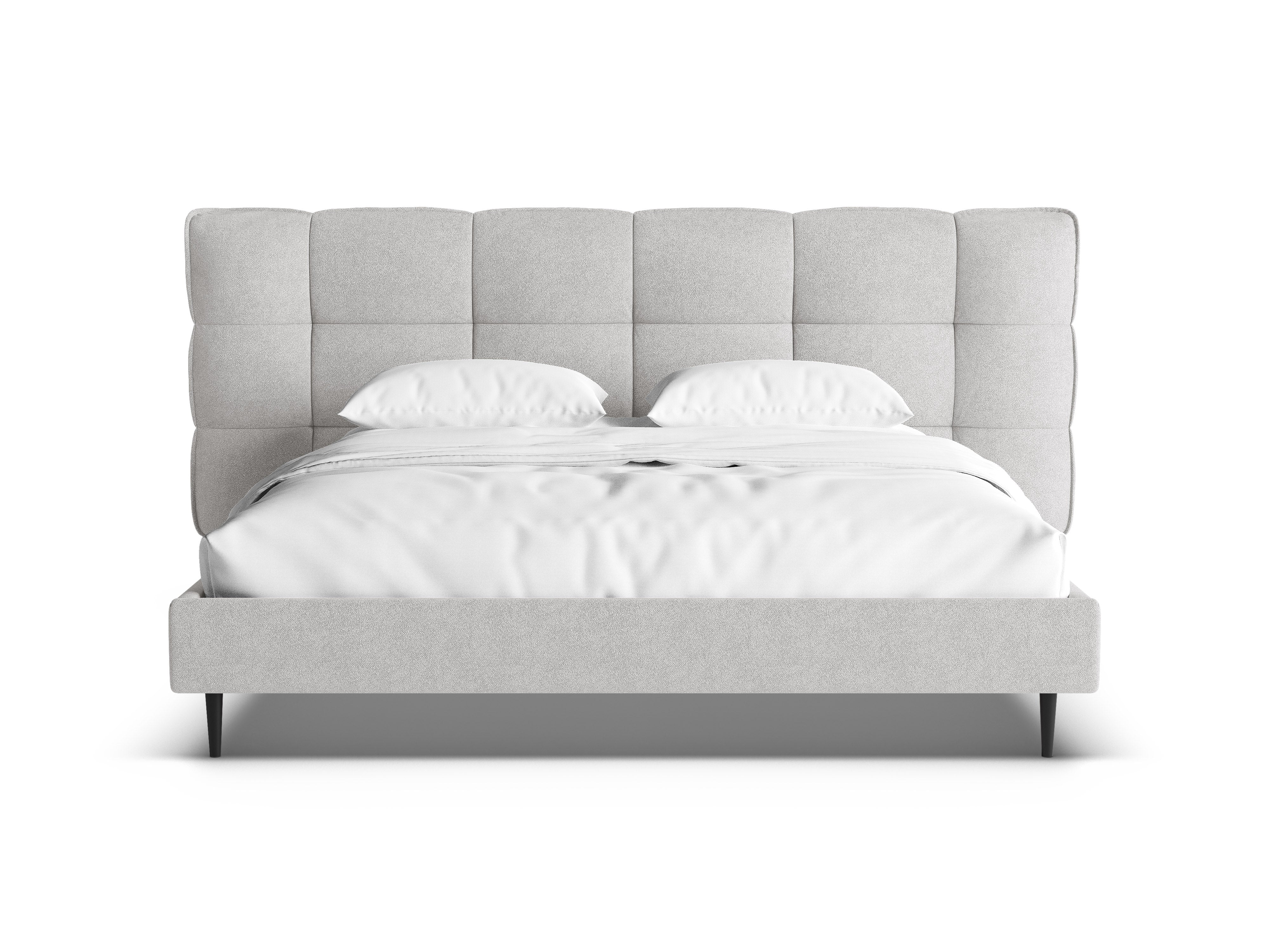 Bed ERIC lichtgrijs boucle