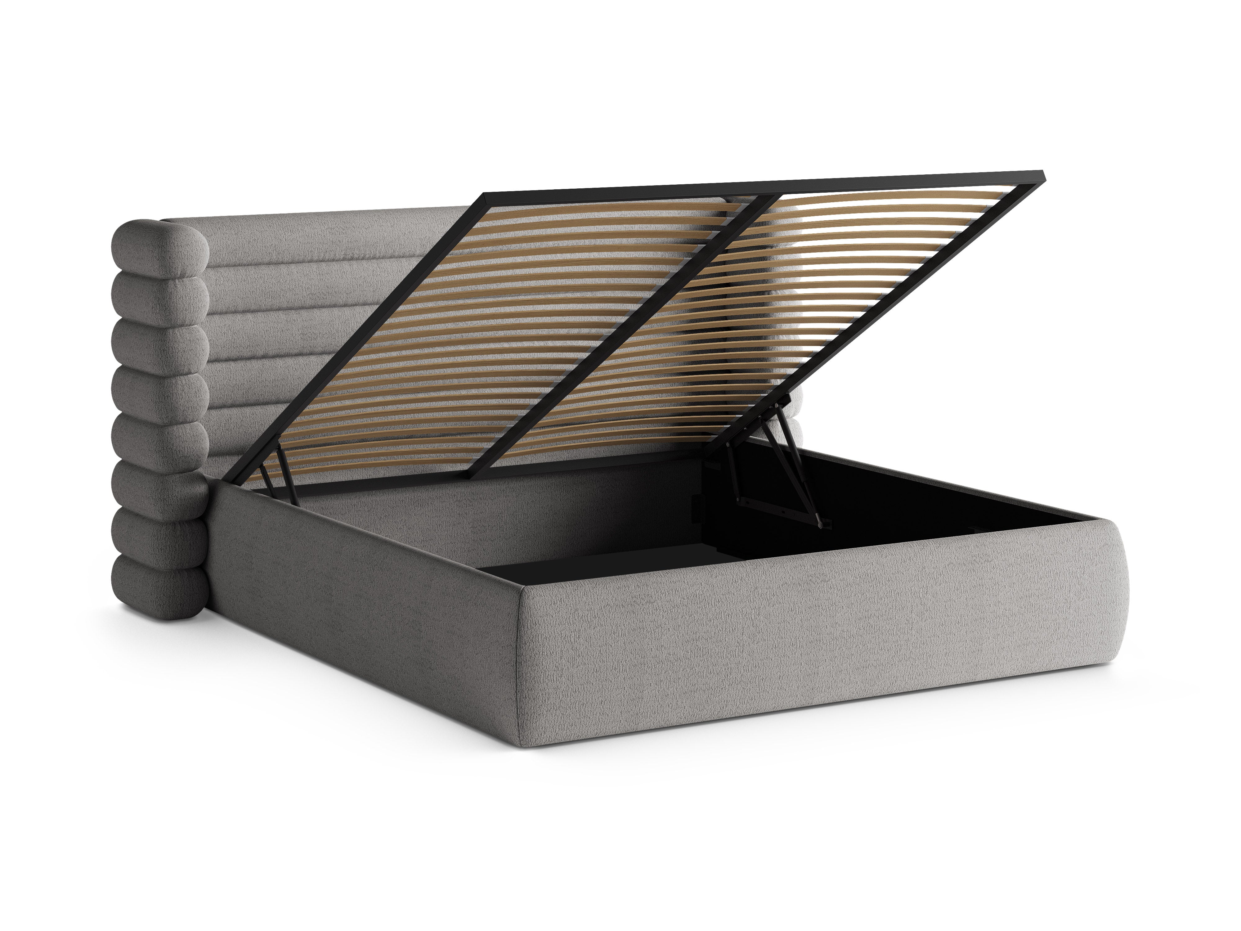 Bett MOUNT graues Boucle