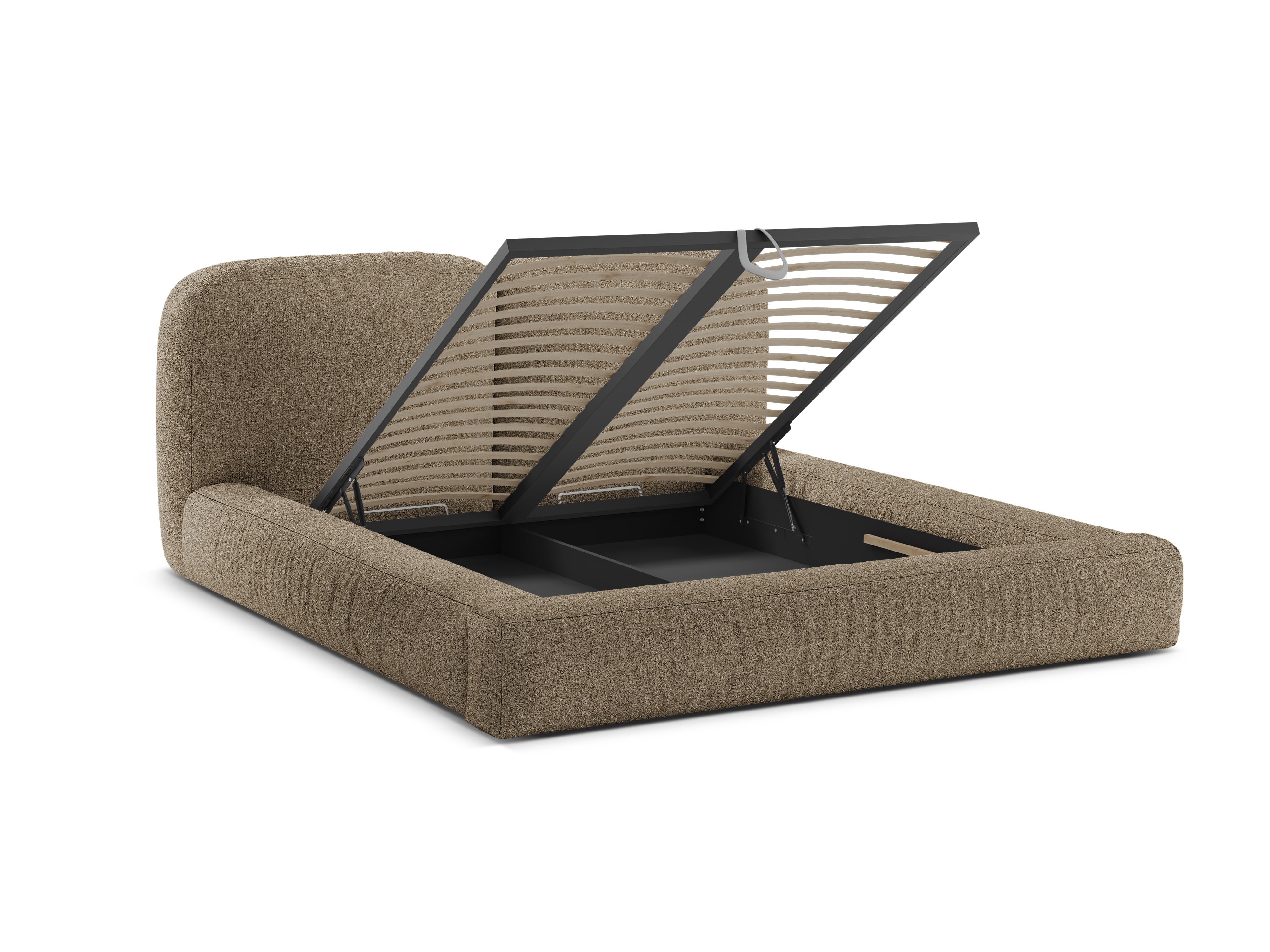 Bett MARTINA cappuccino Boucle
