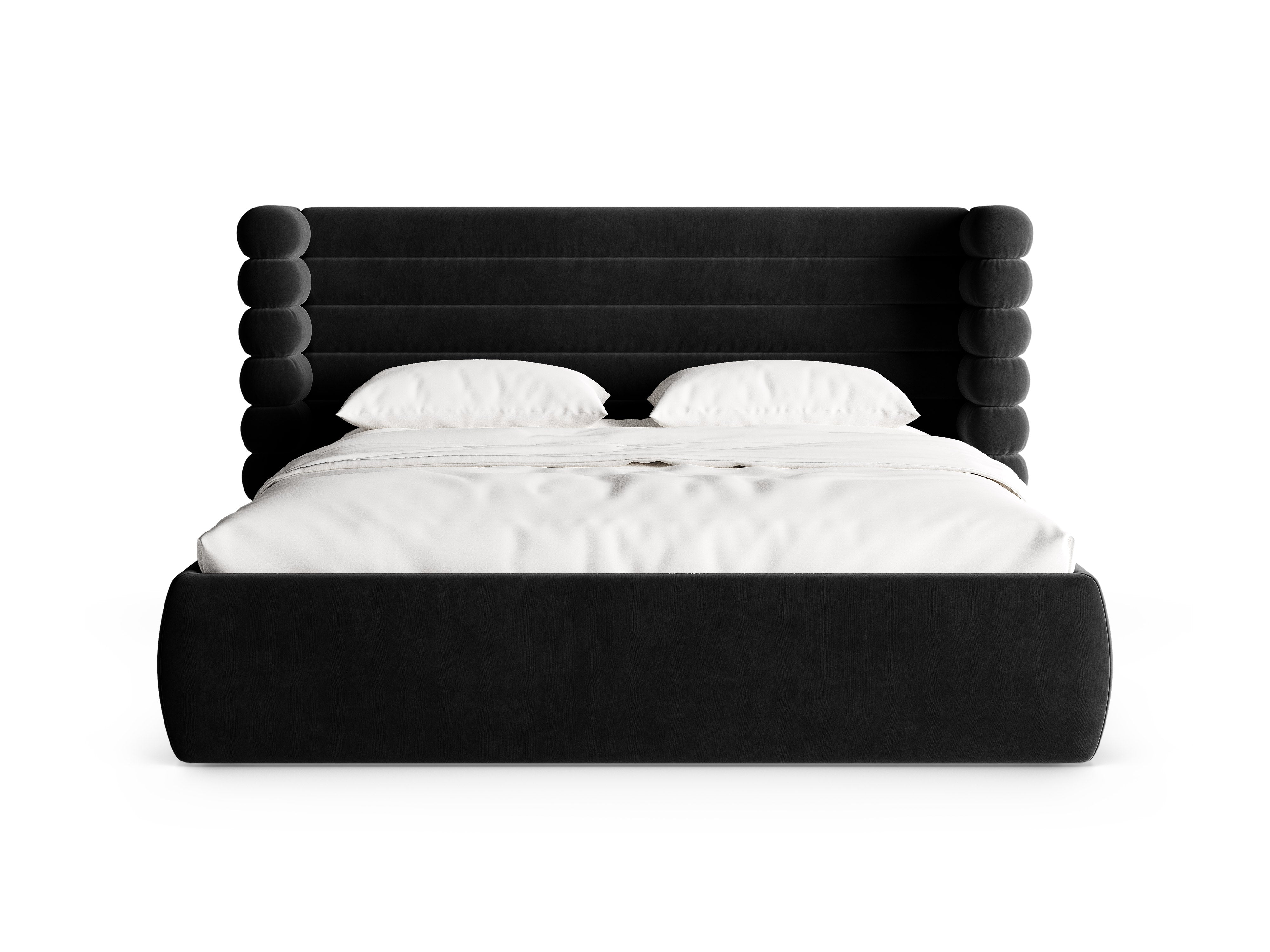 MOUNT black velvet bed