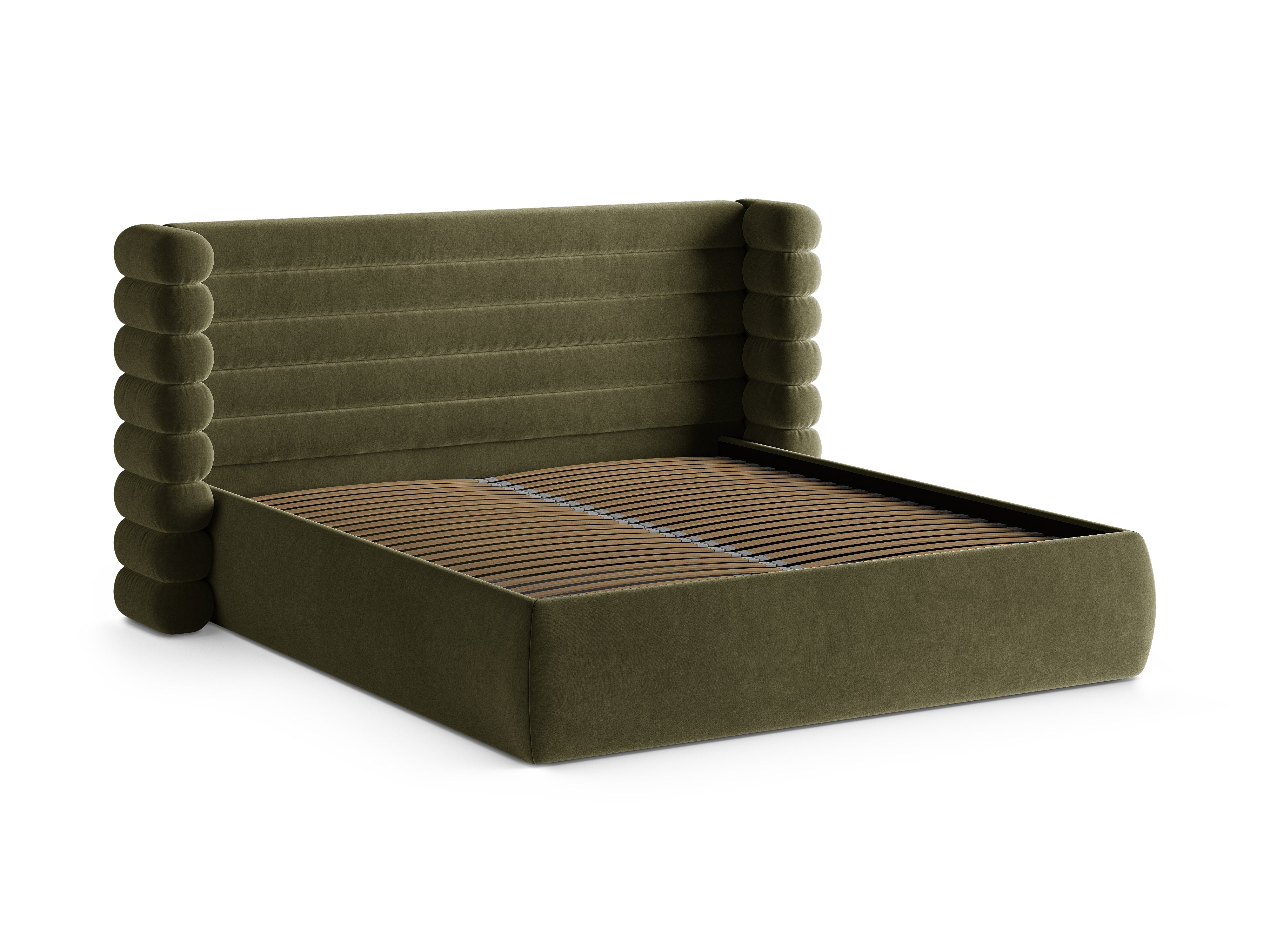 Velvet bed MOUNT groen