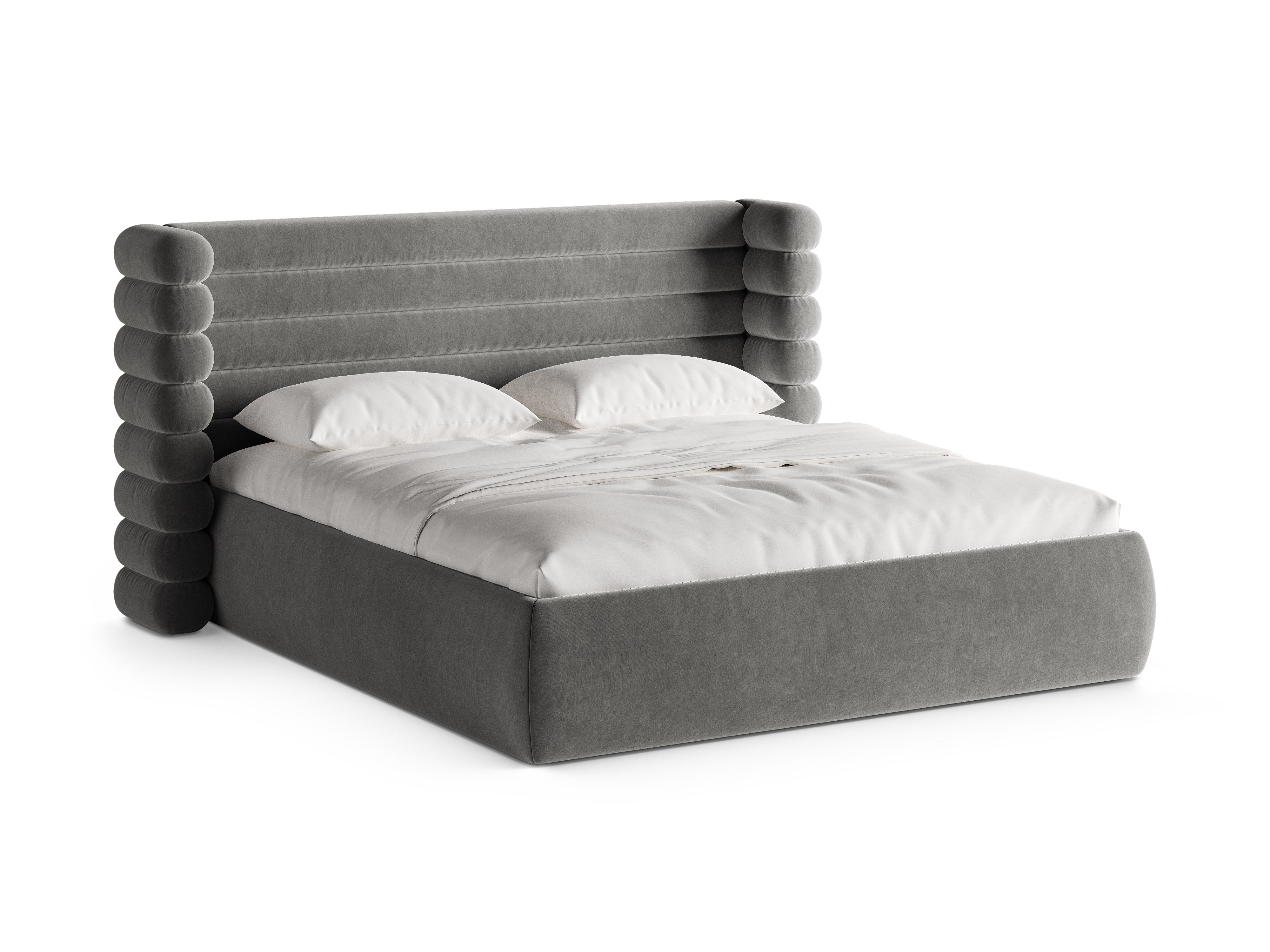 Velvet bed MOUNT grijs