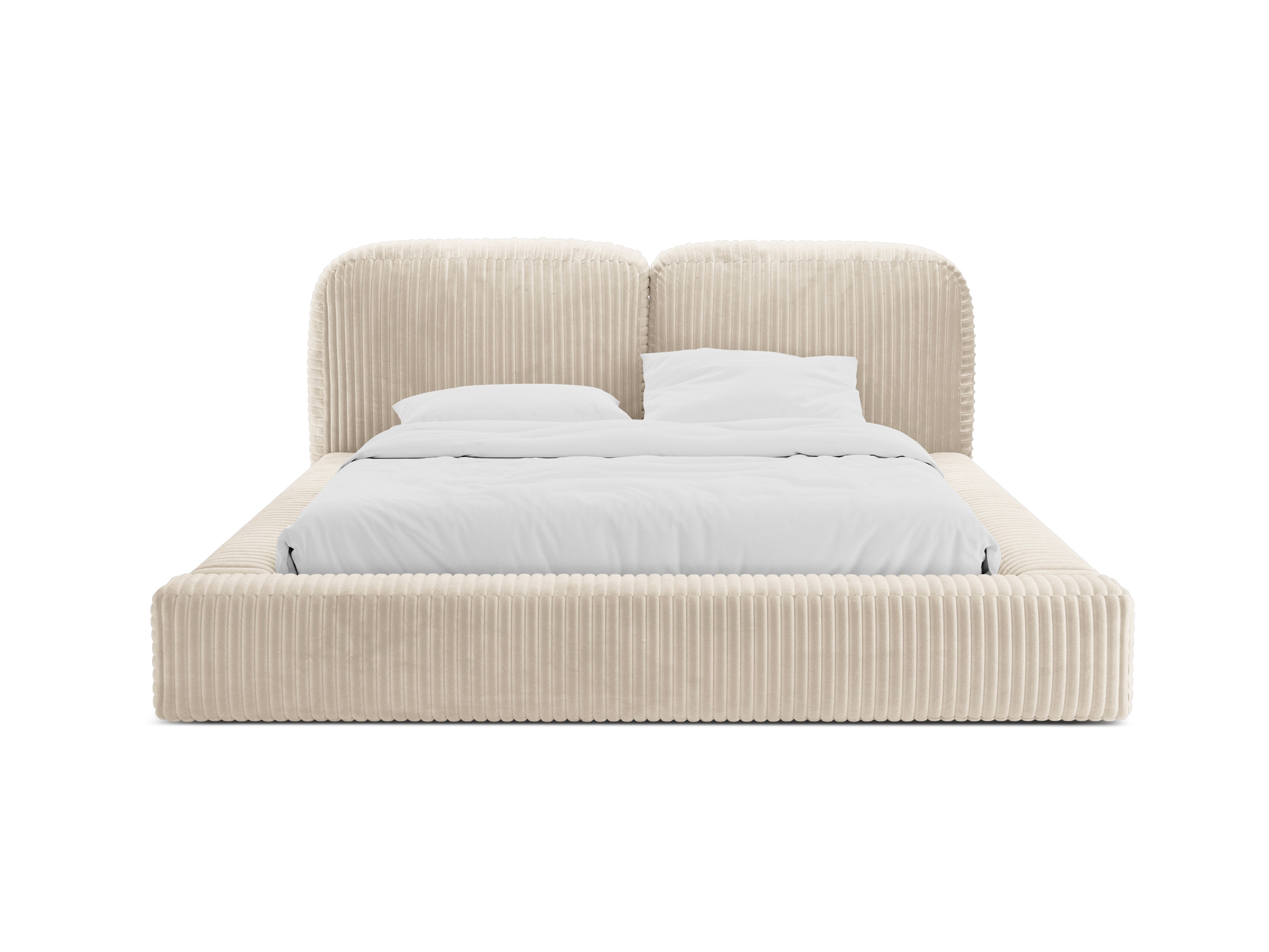 Bett MARTINA hellbeige Cord