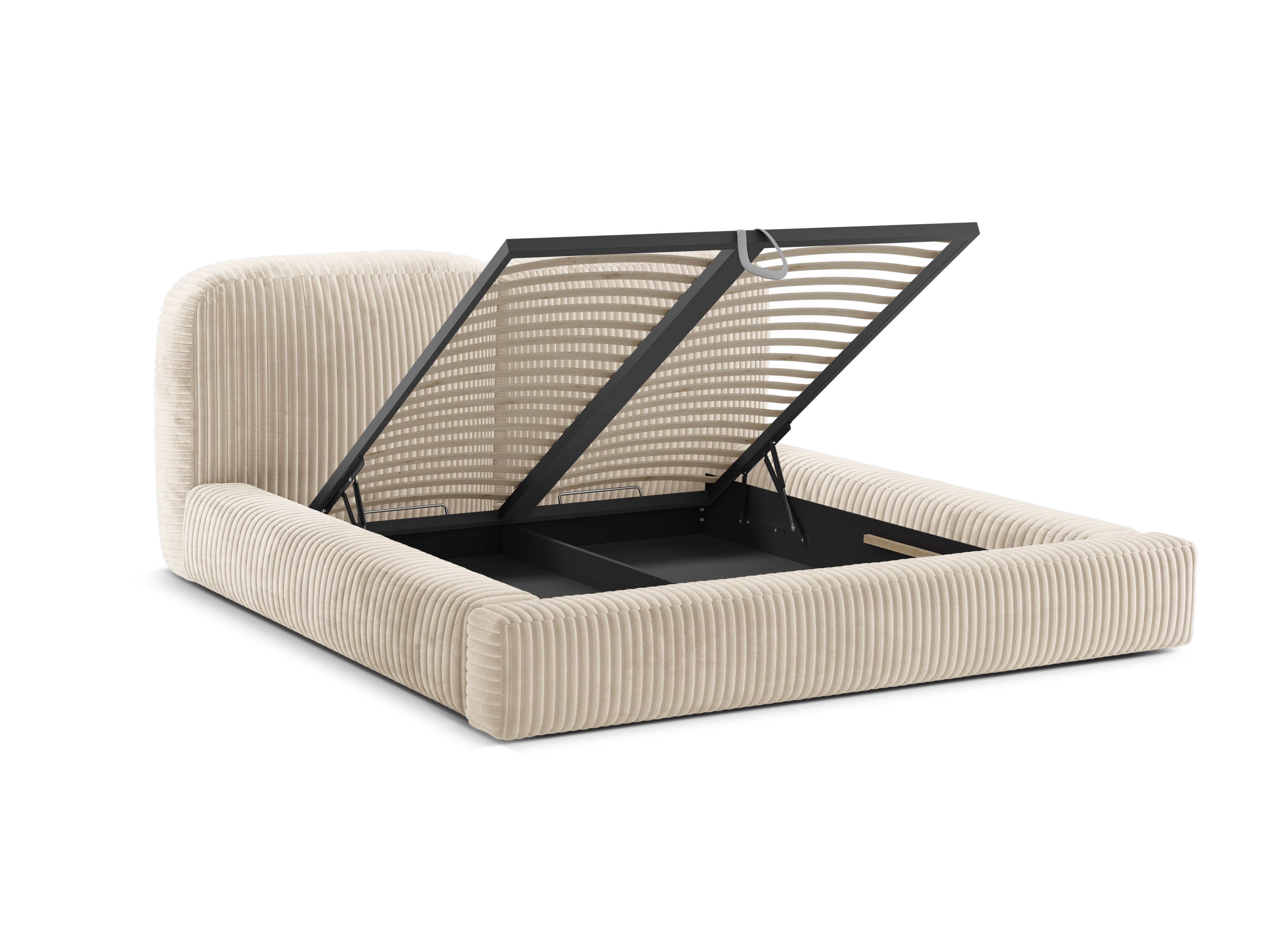 Bett MARTINA hellbeige Cord