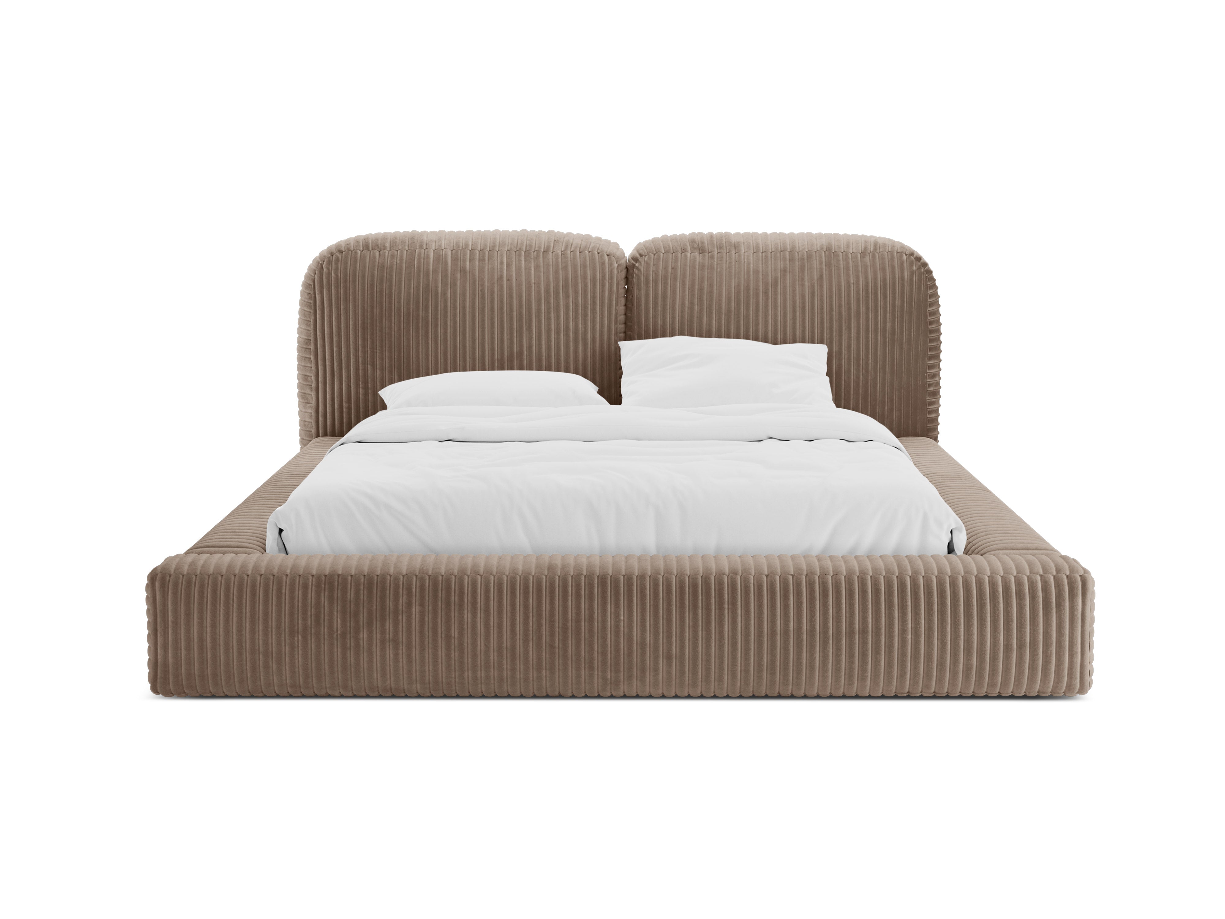 Bed MARTINA beige corduroy