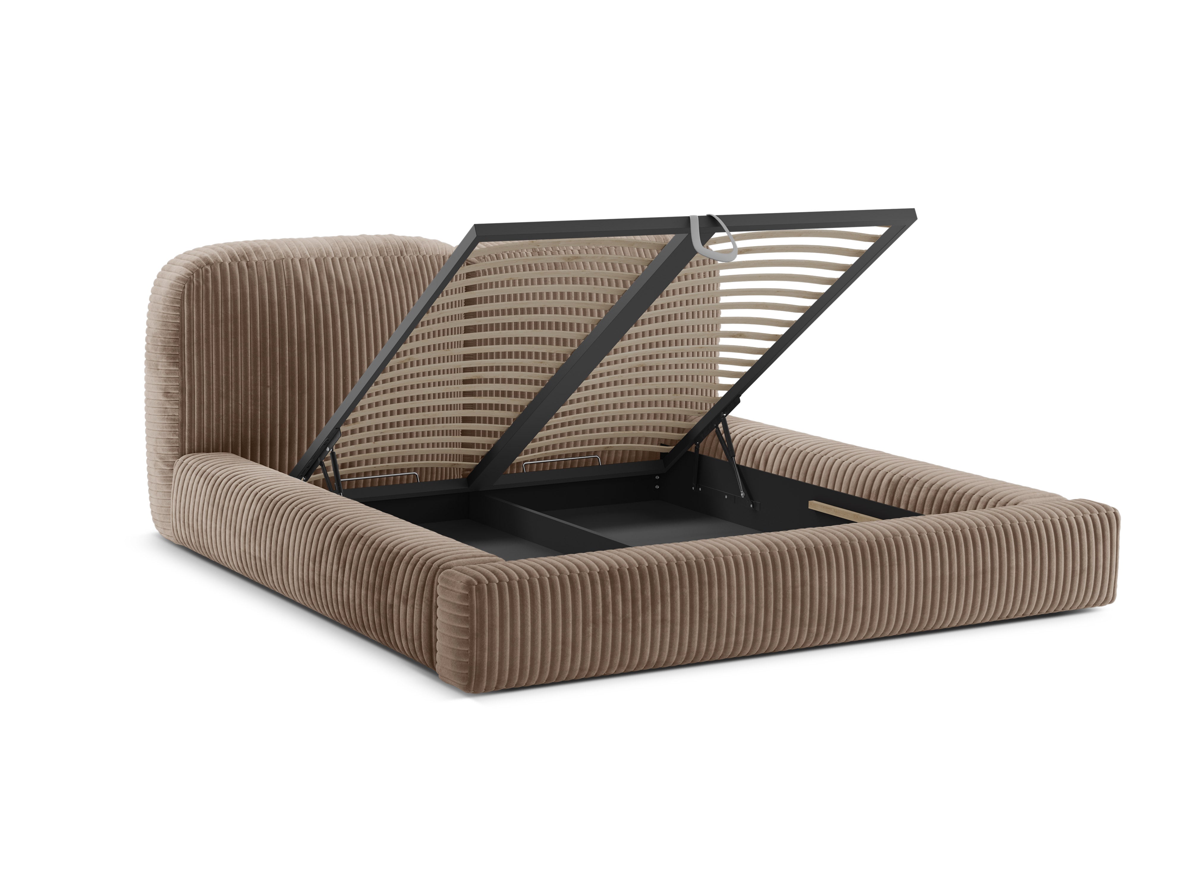 Bed MARTINA beige corduroy
