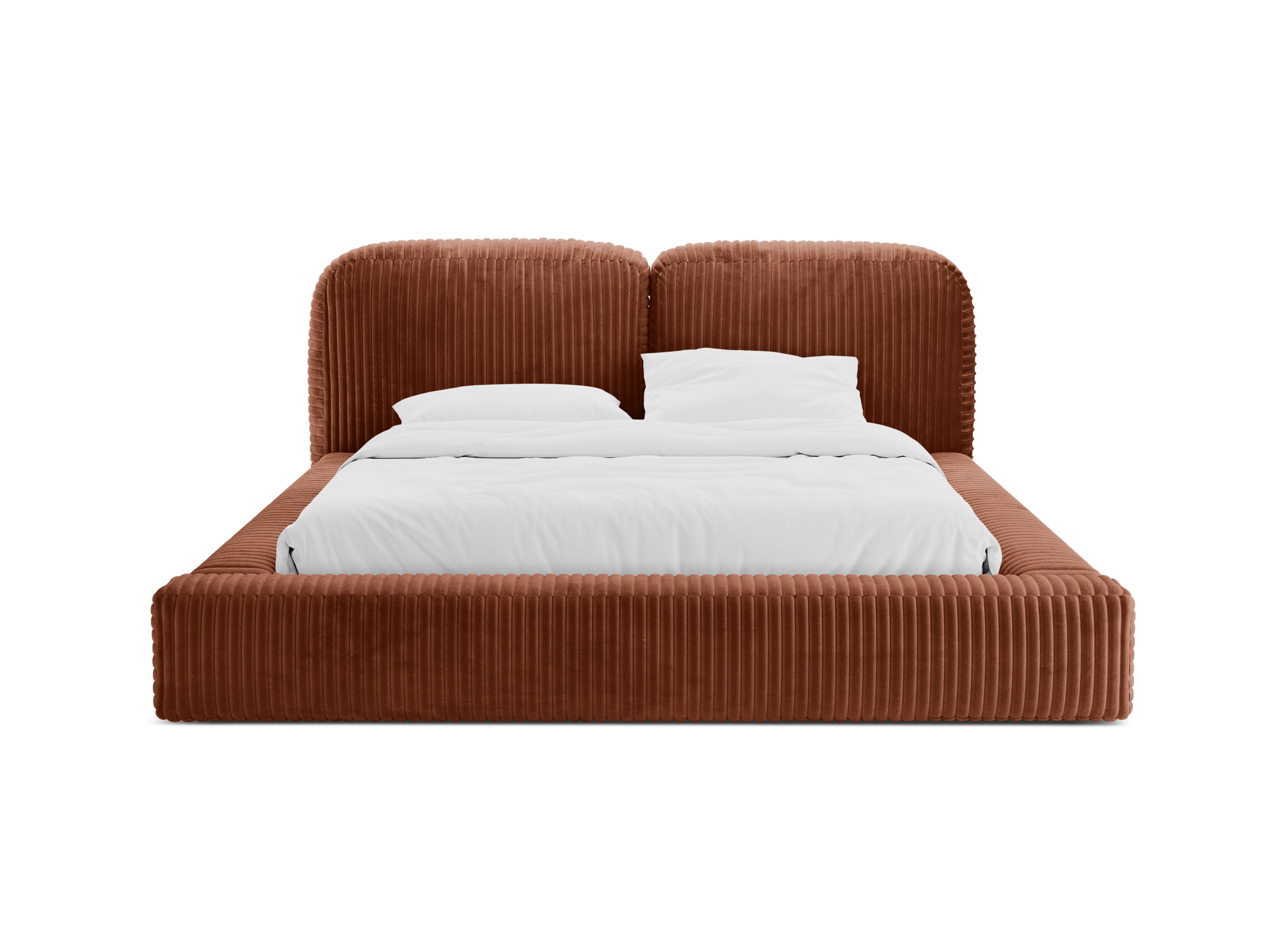 Bed MARTINA baksteen ribstof