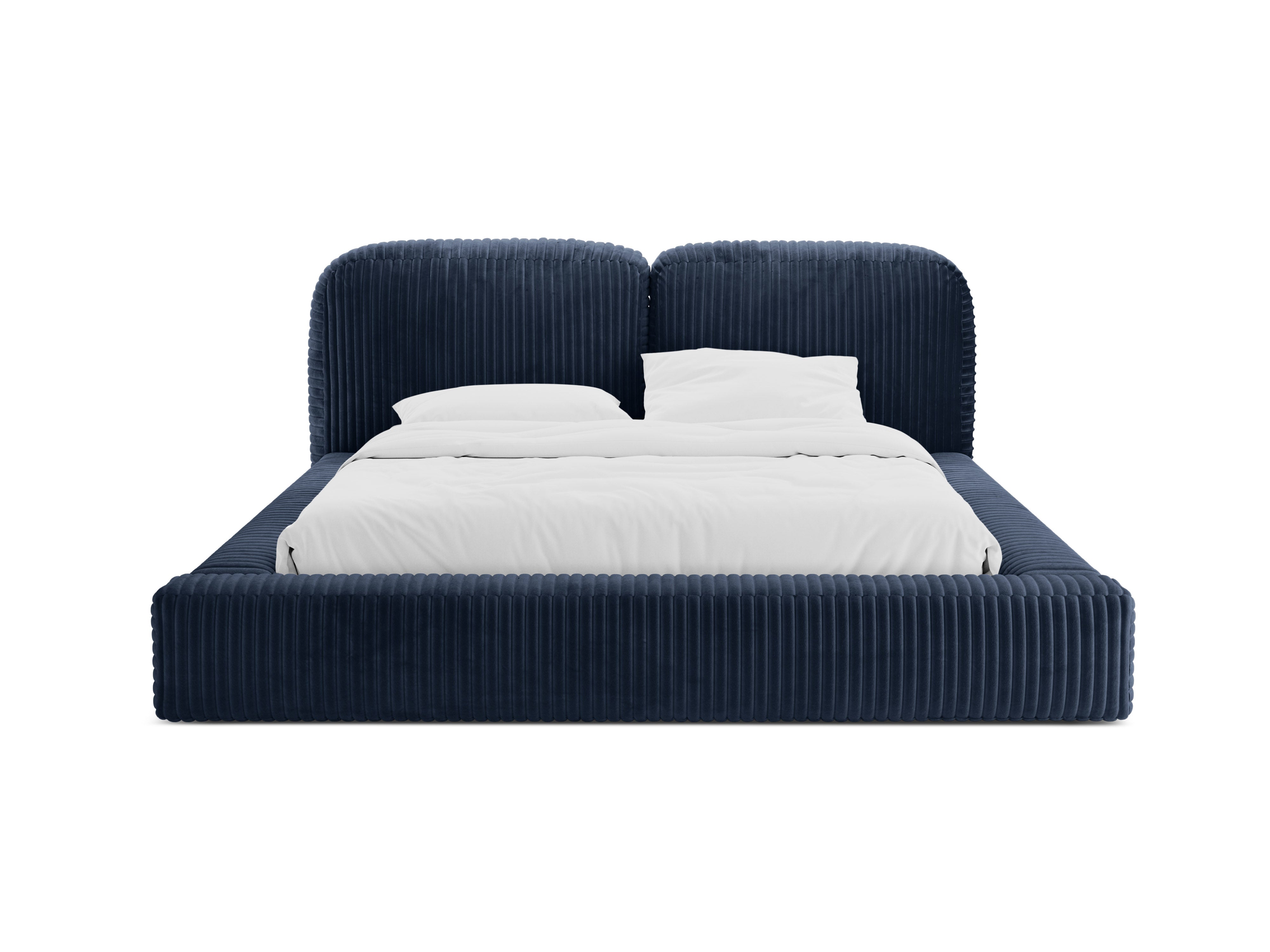 Bett MARTINA meerblaues Cord