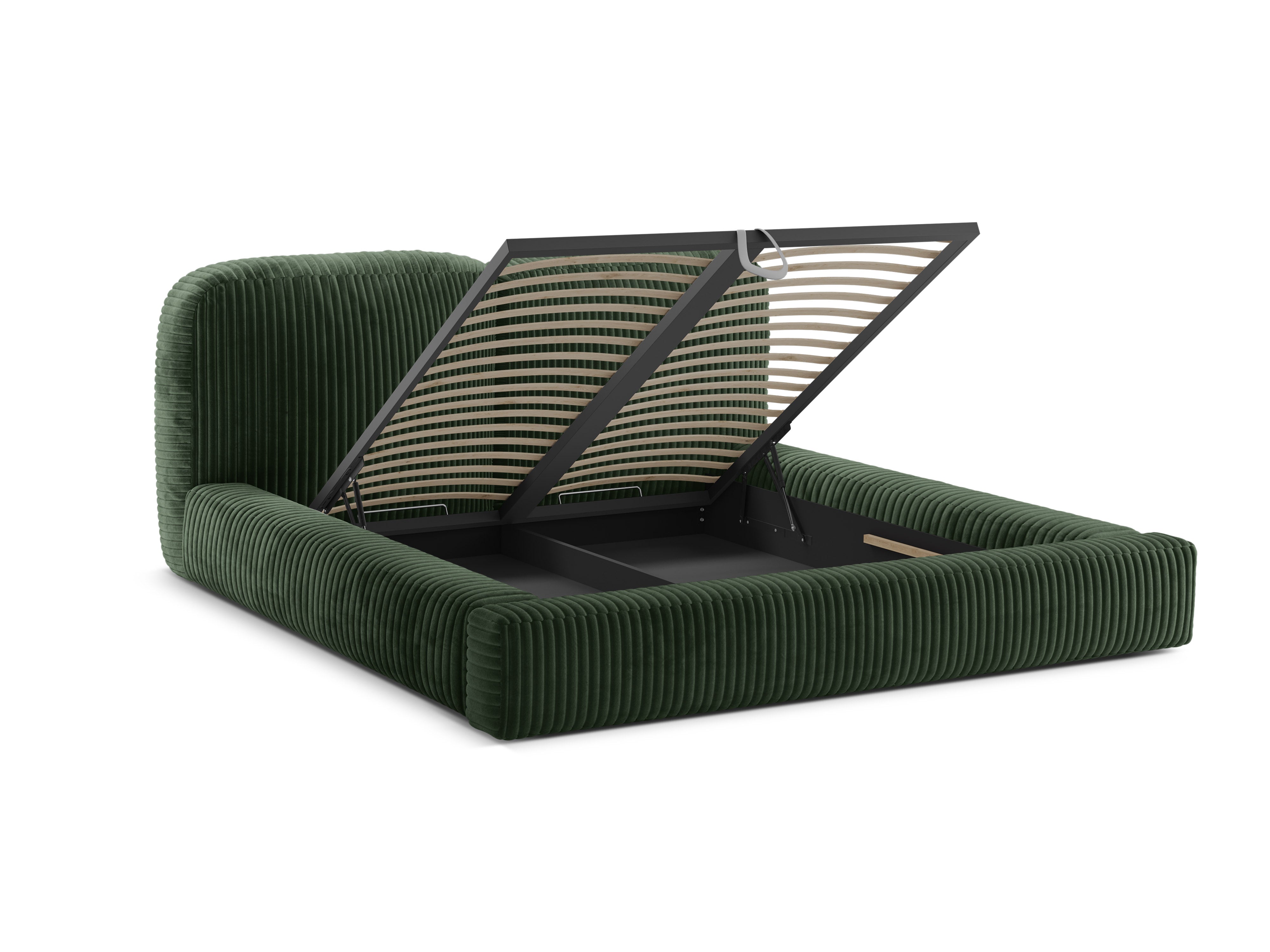MARTINA Bed Dark Green Corduroy