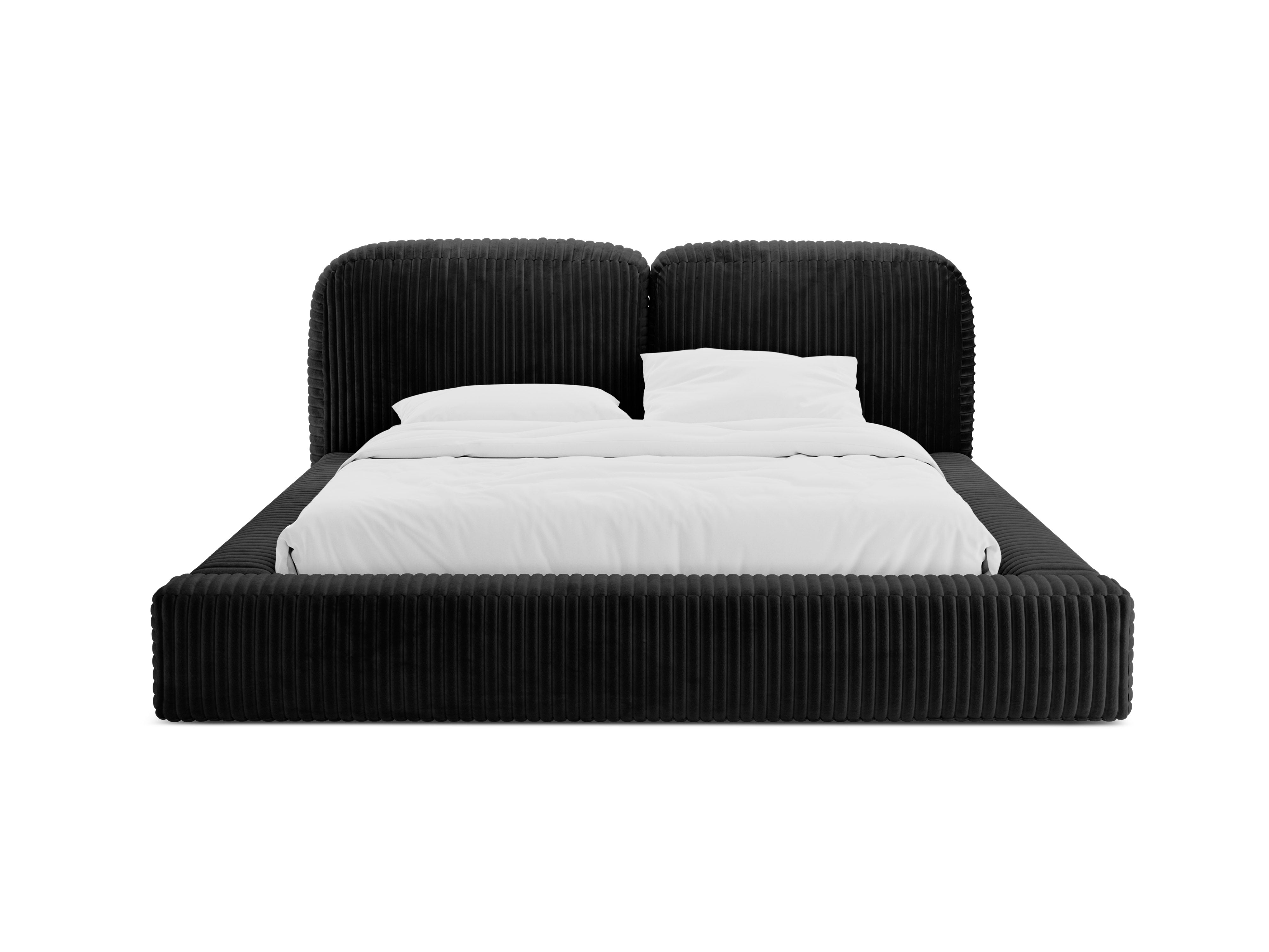 Bed MARTINA zwarte corduroy