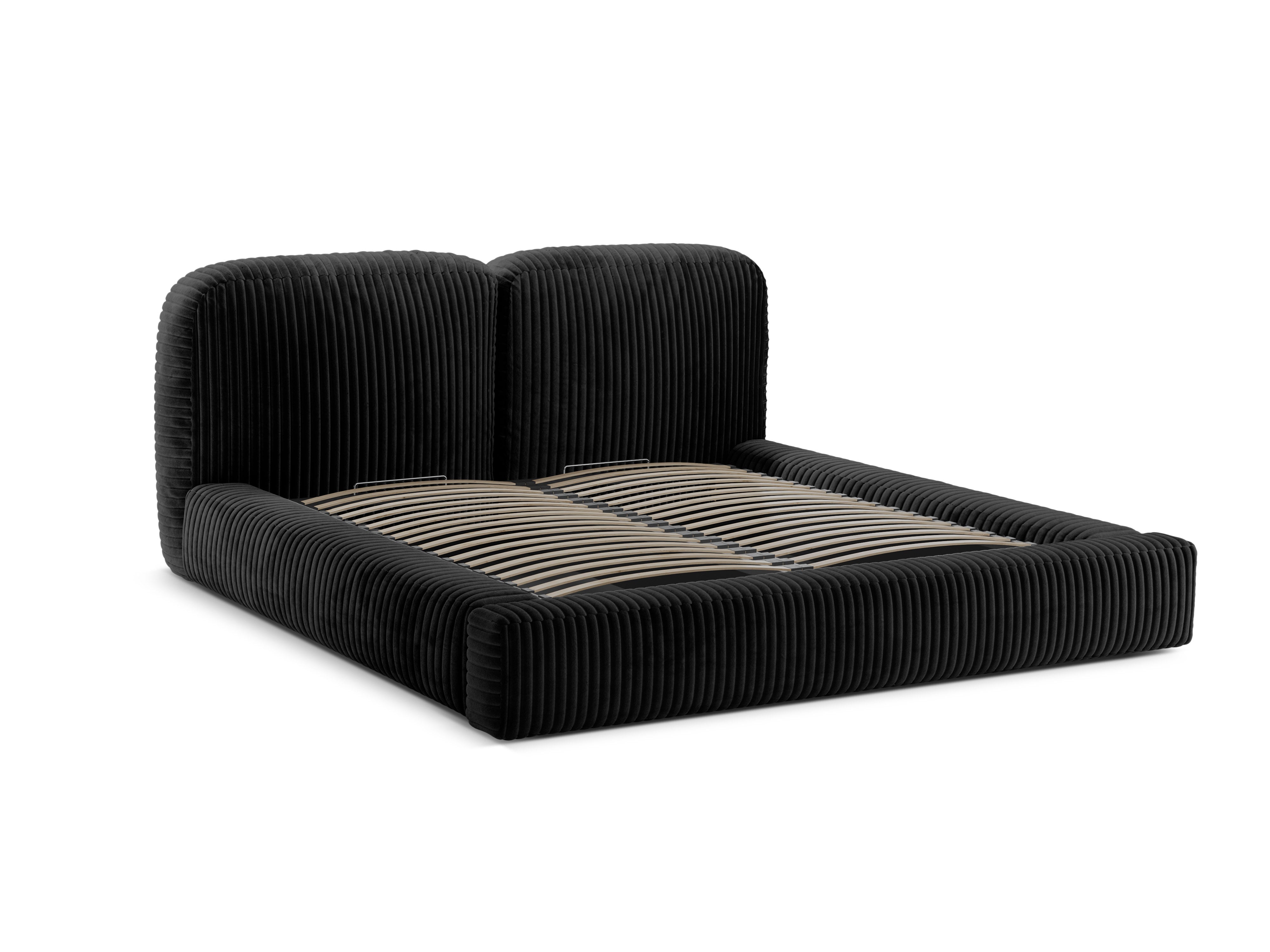 Bed MARTINA zwarte corduroy