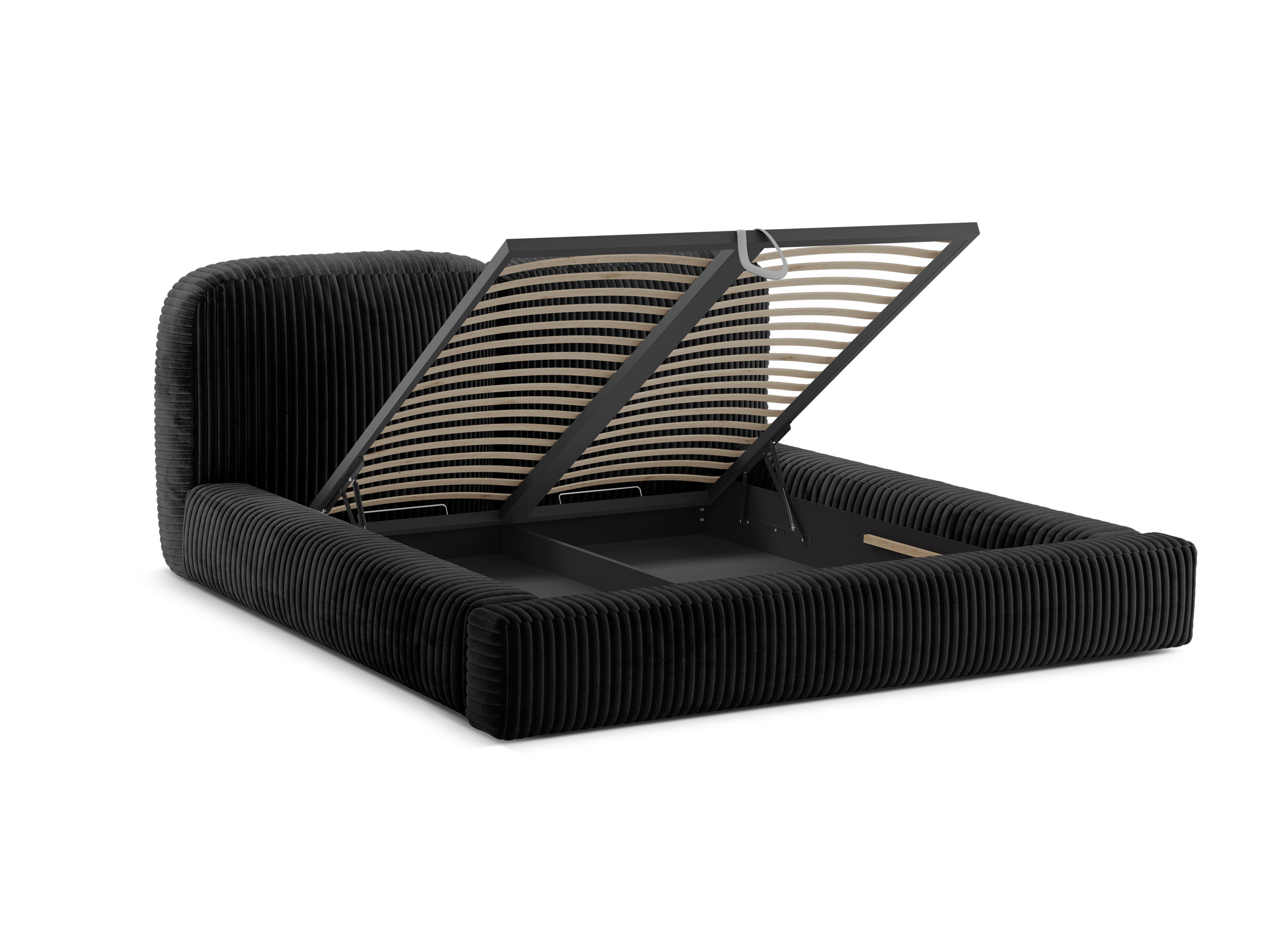 Bed MARTINA zwarte corduroy