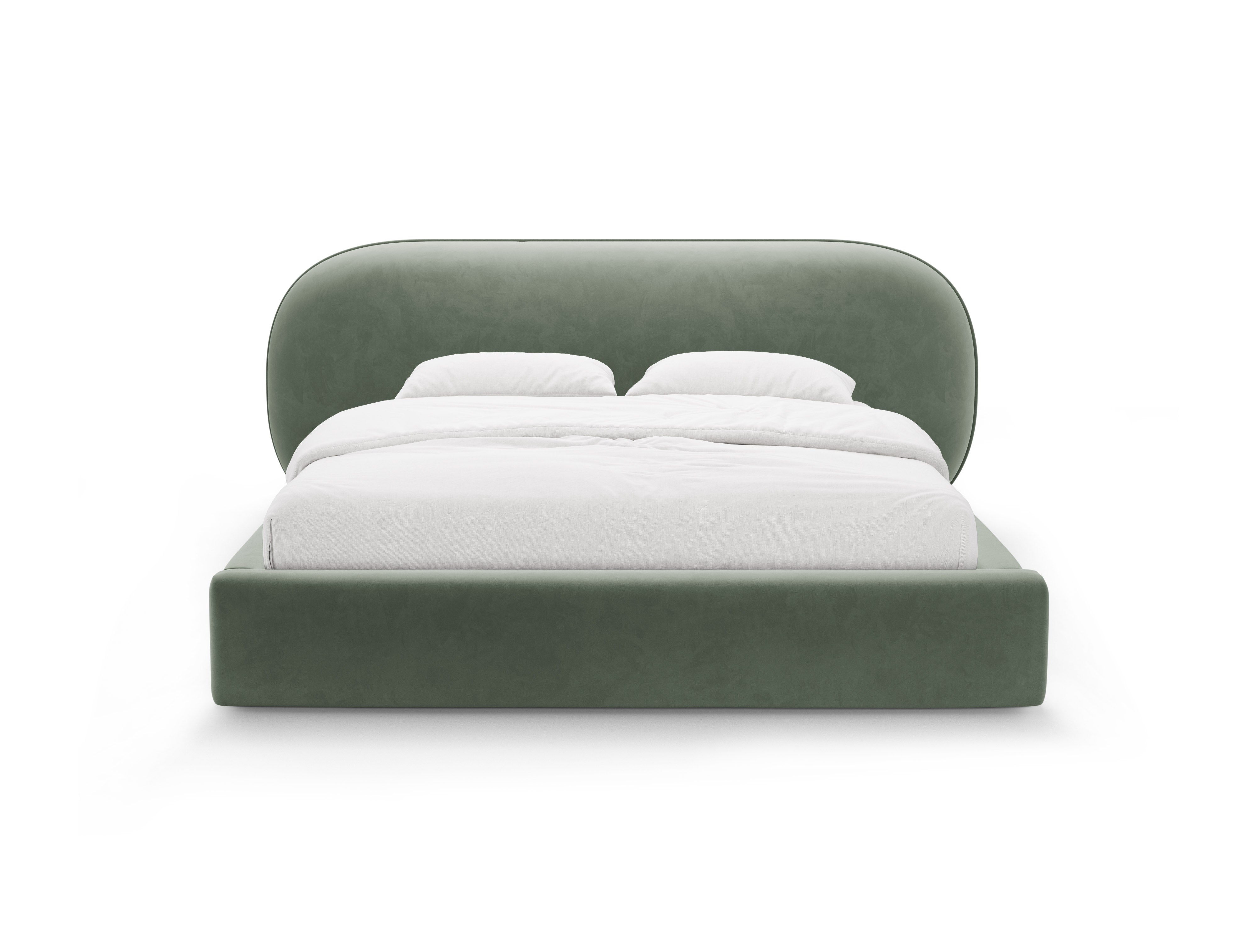 Velvet bed OVALO groen