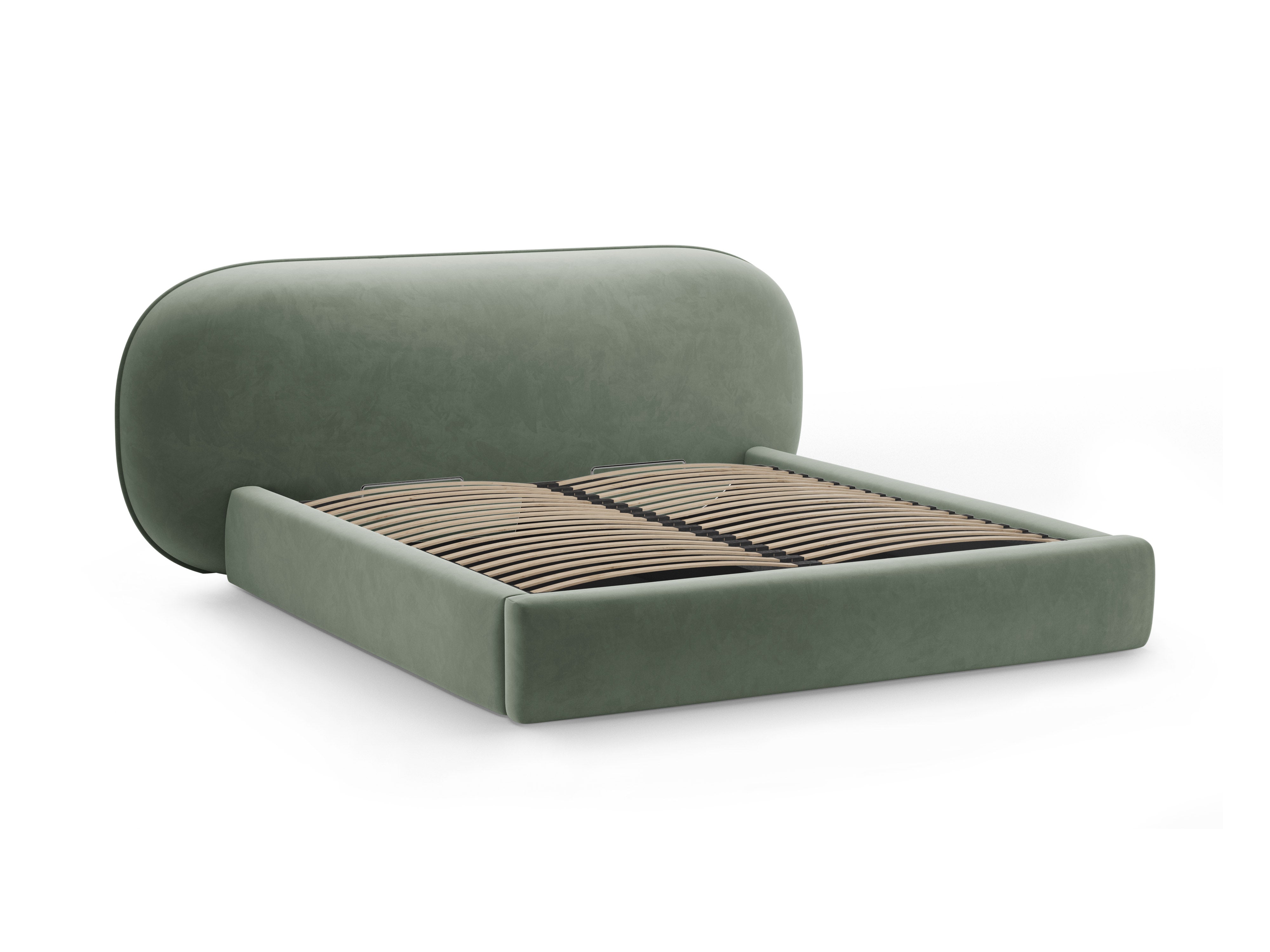 Velvet bed OVALO groen