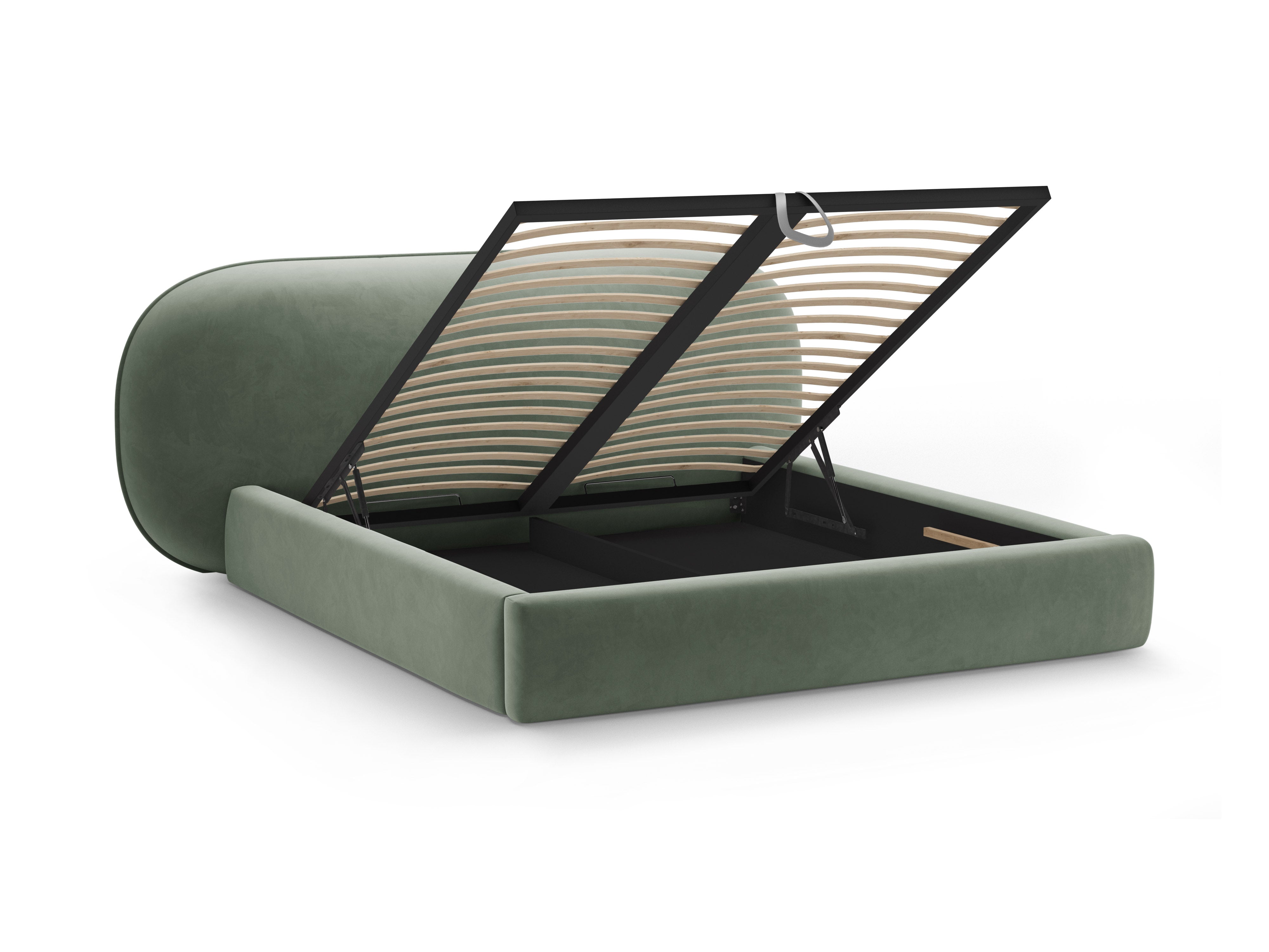 Velvet bed OVALO groen