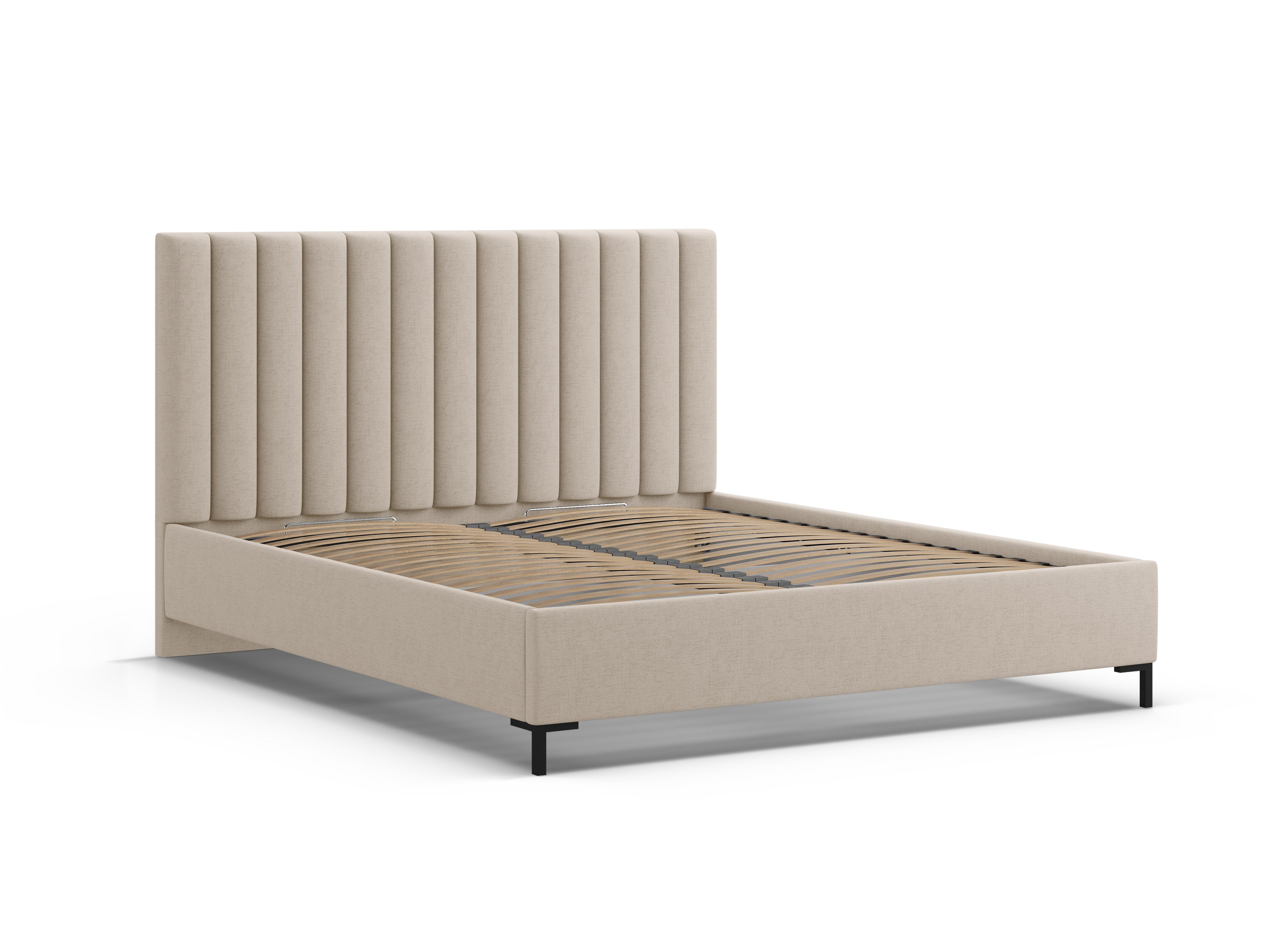 Bed met opbergruimte voor beddengoed ALLISON cappuccino