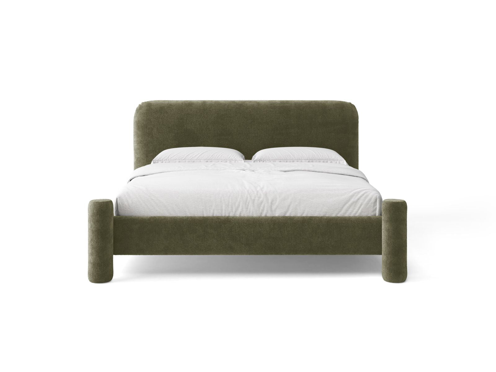 Bed VERA groene chenille