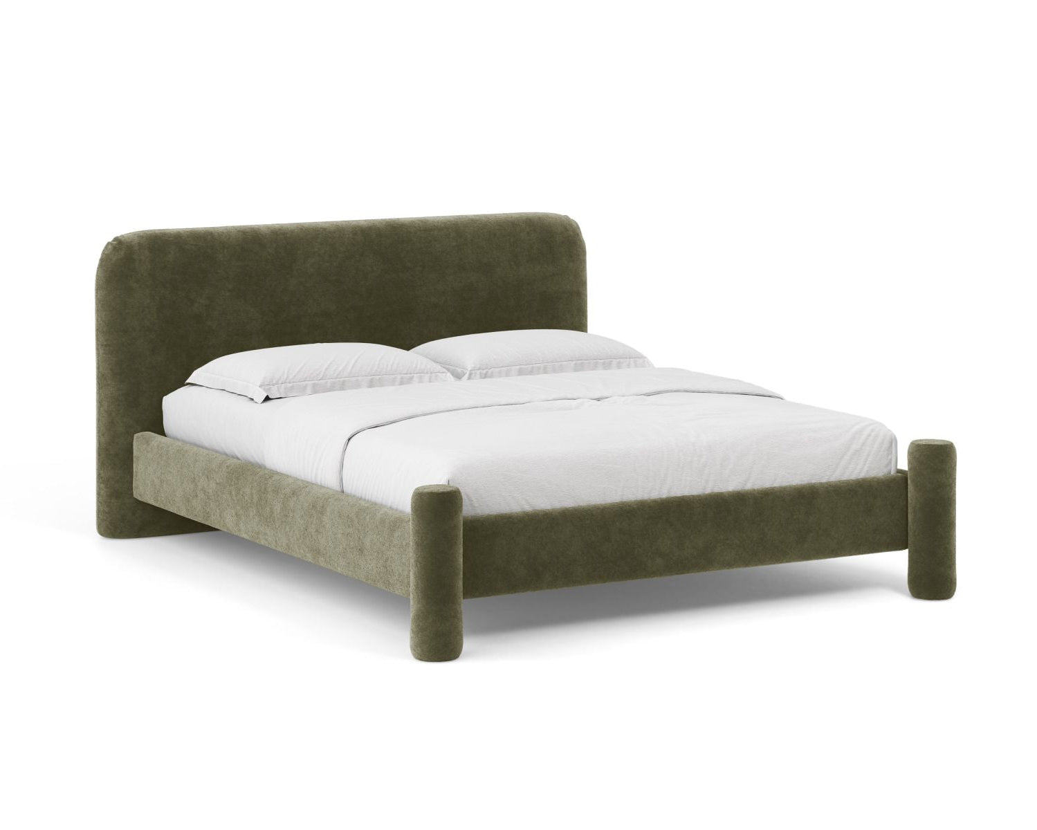 Bed VERA groene chenille