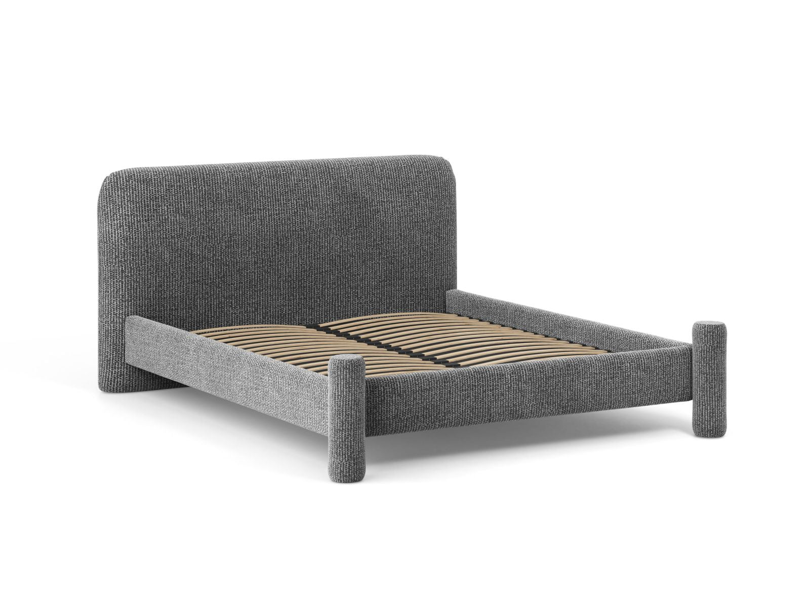 Bed VERA donkergrijs gemêleerd