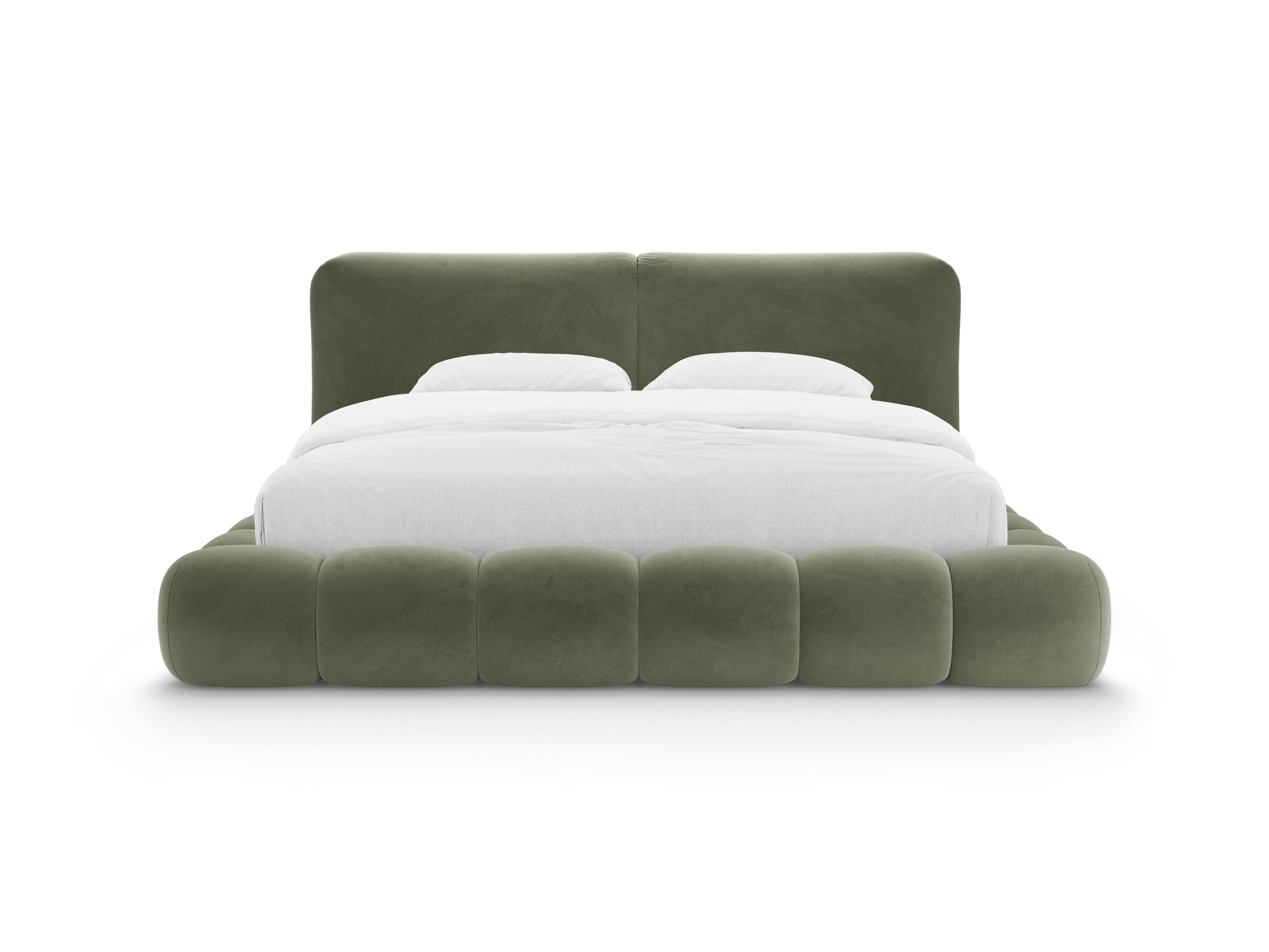 Velvet bed SOLANGE groen