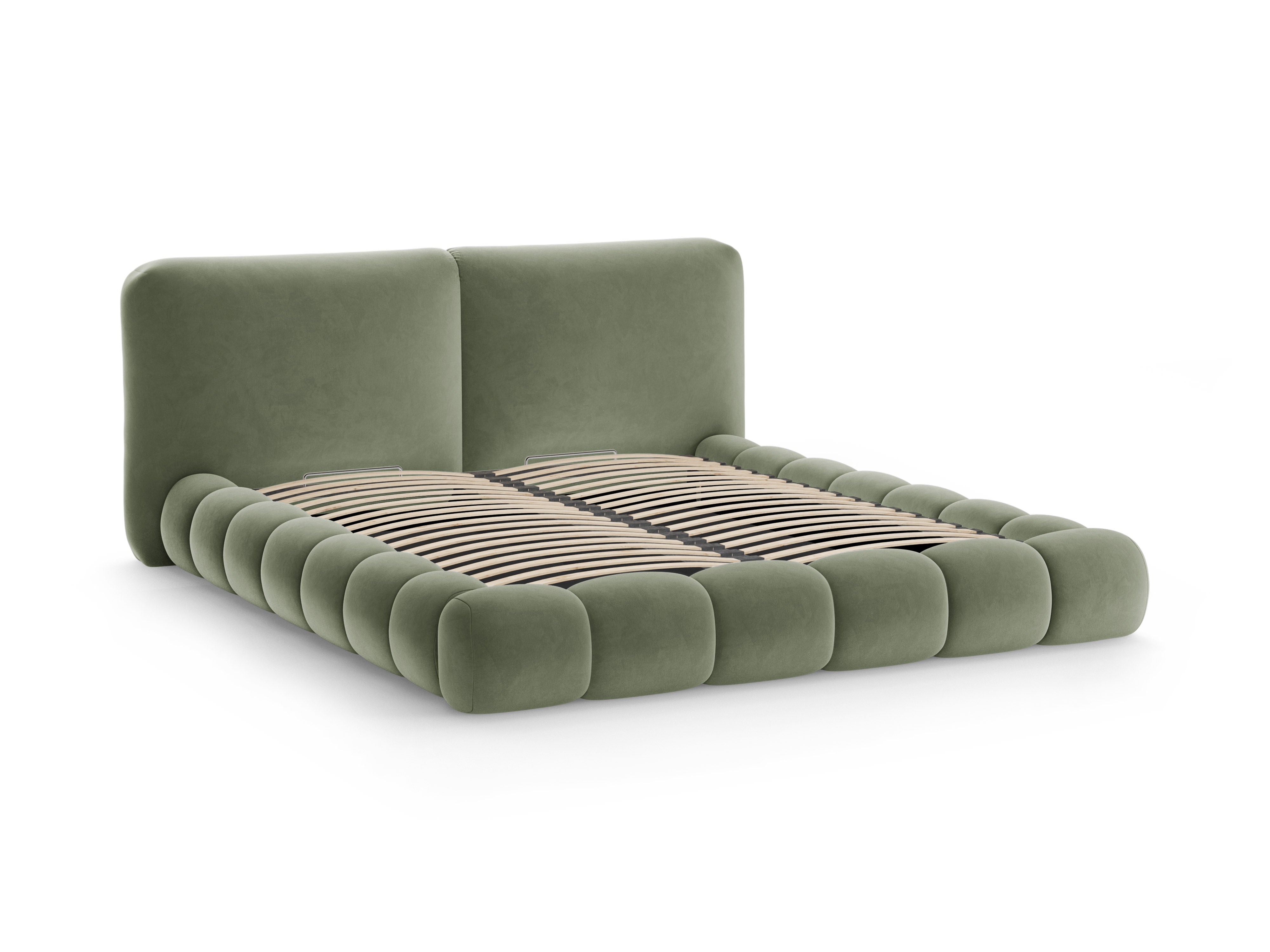 Velvet bed SOLANGE groen