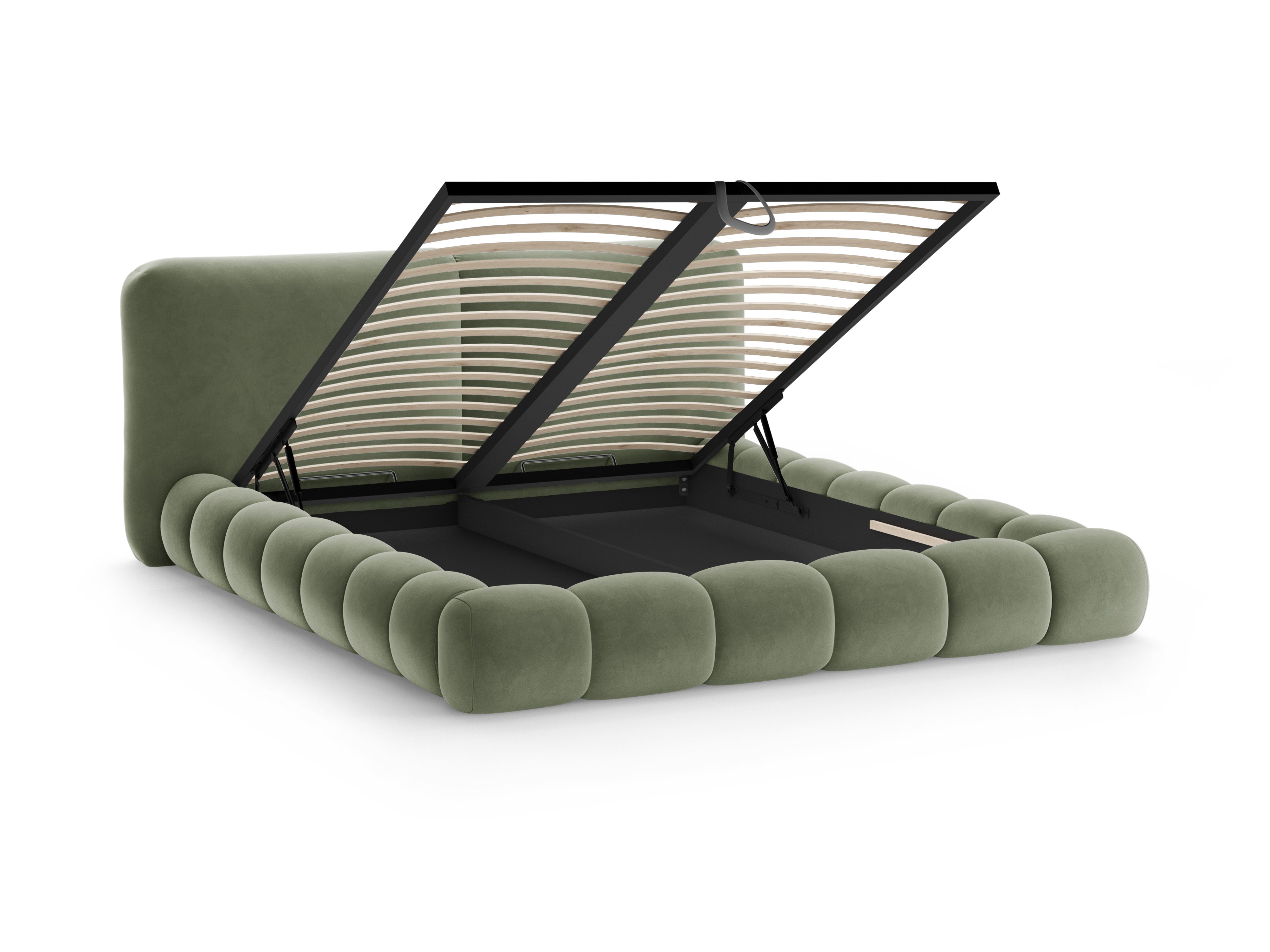 Velvet bed SOLANGE groen