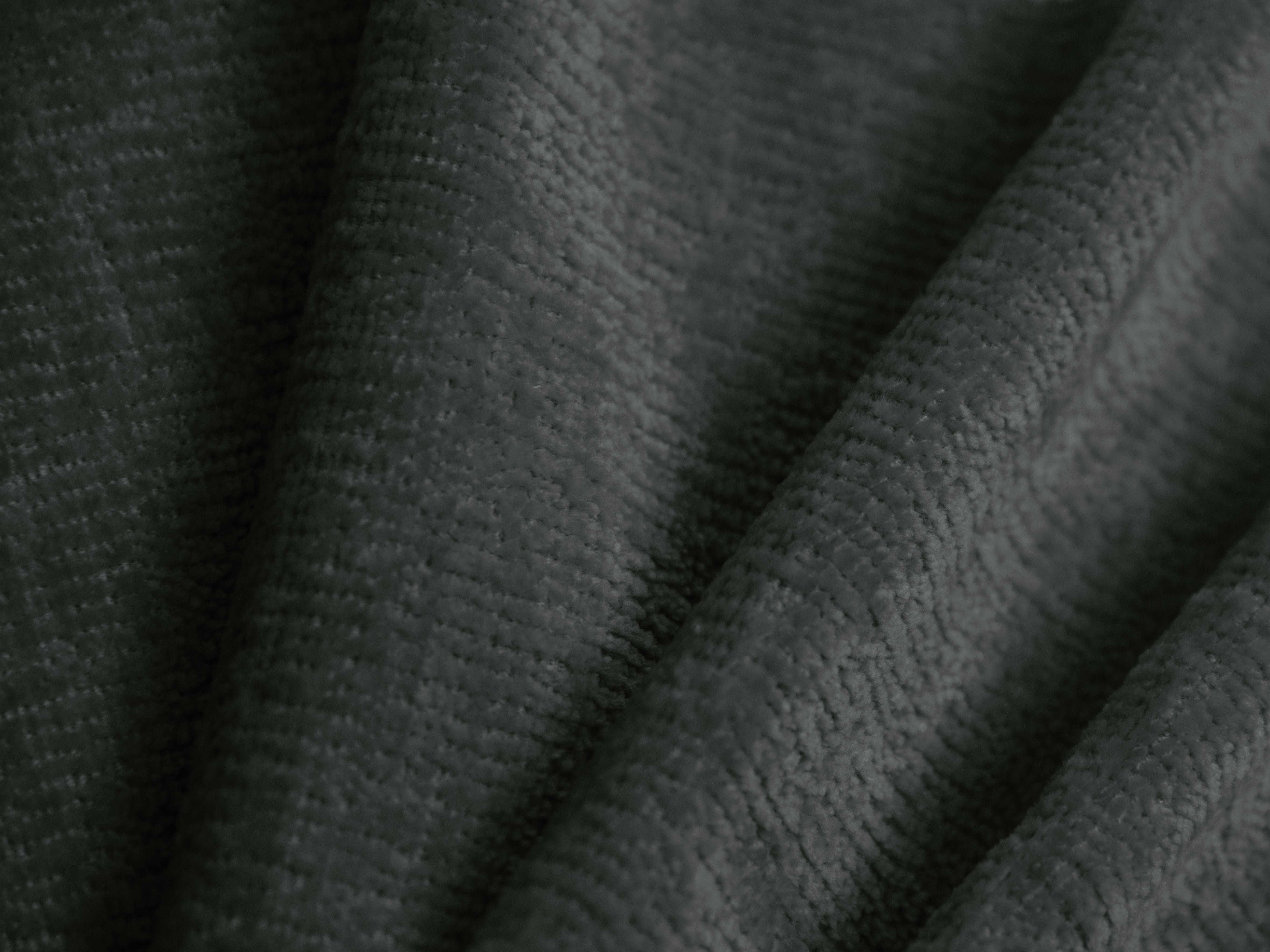 Bed SOLANGE donkergrijs chenille