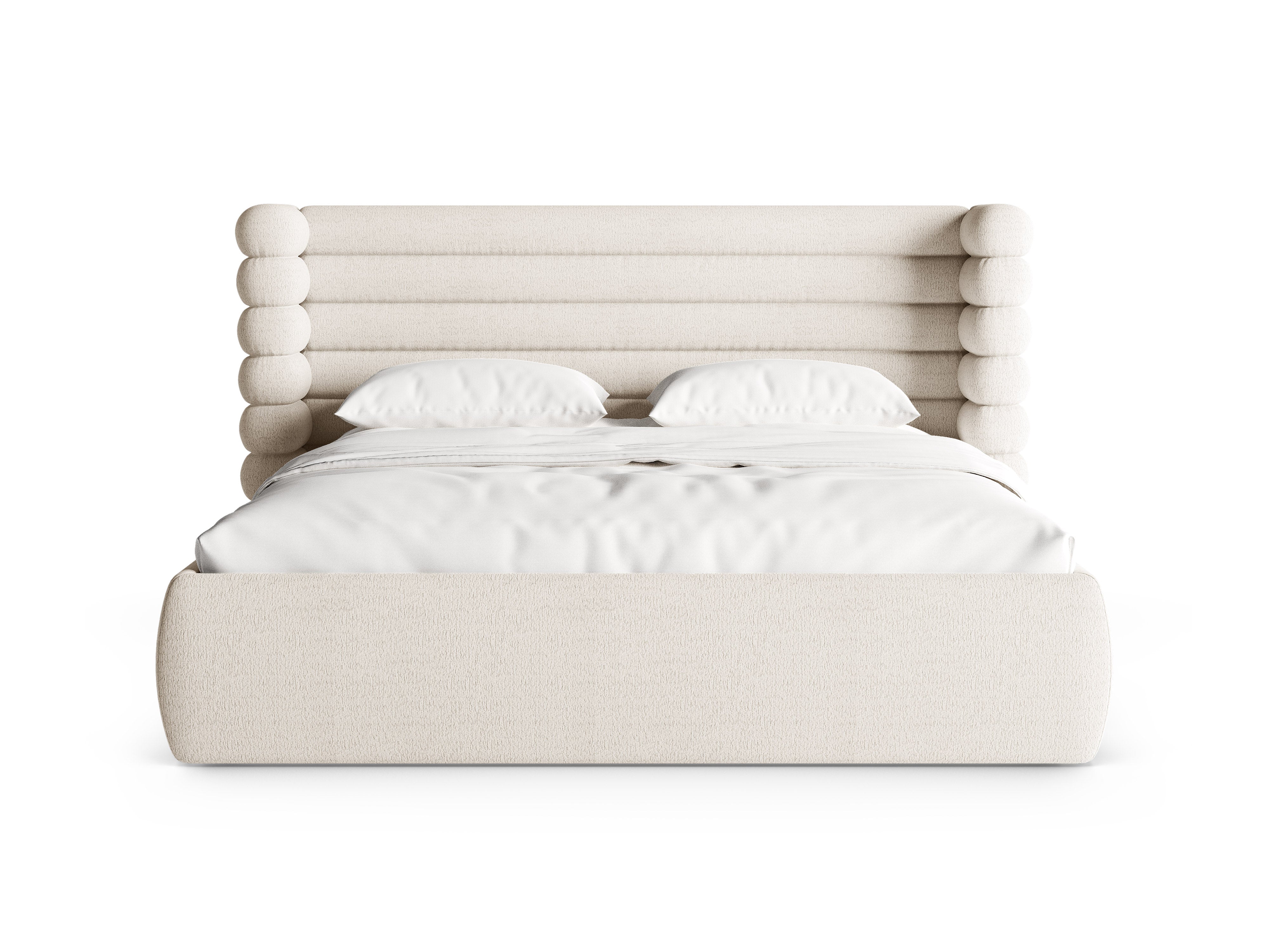 Bed MOUNT lichtbeige boucle
