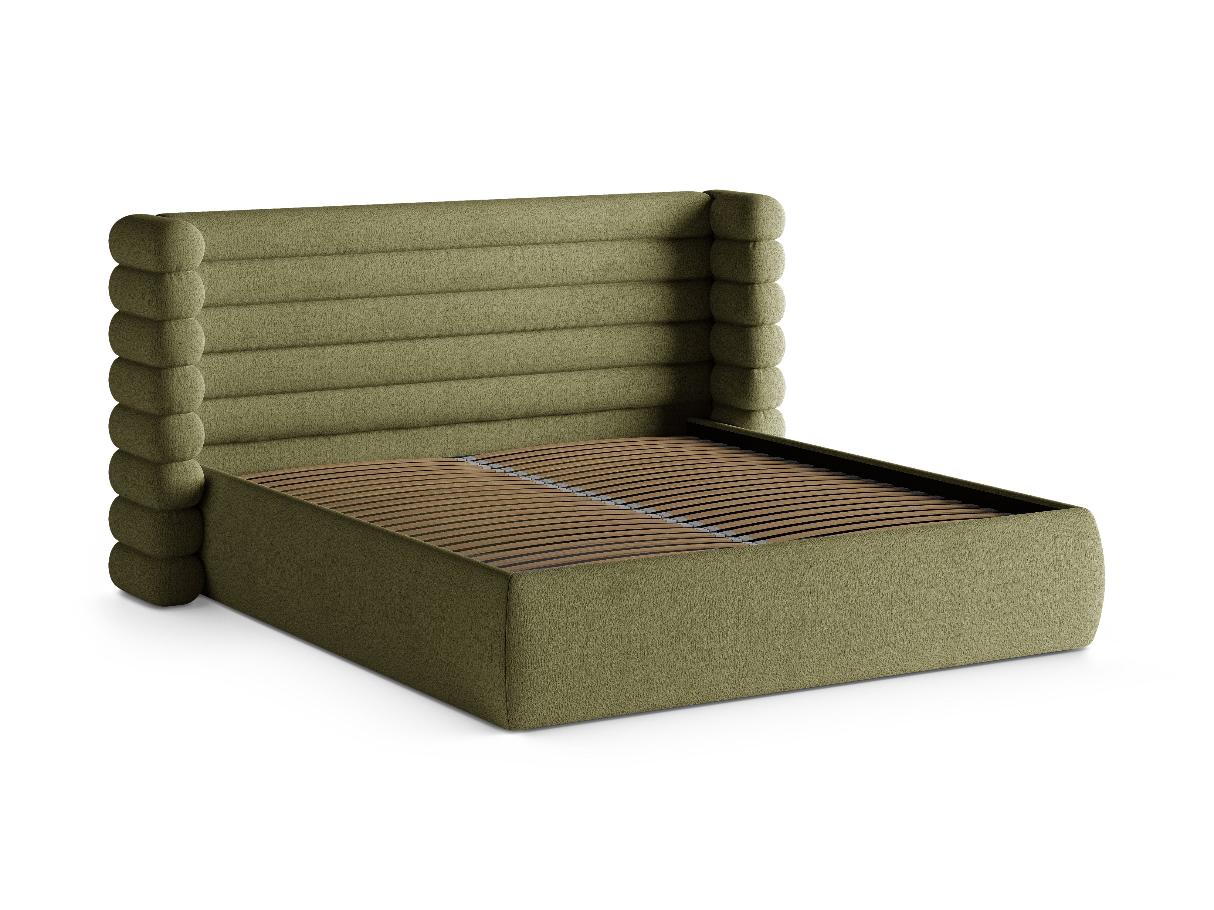 Bed MOUNT olijfgroene boucle