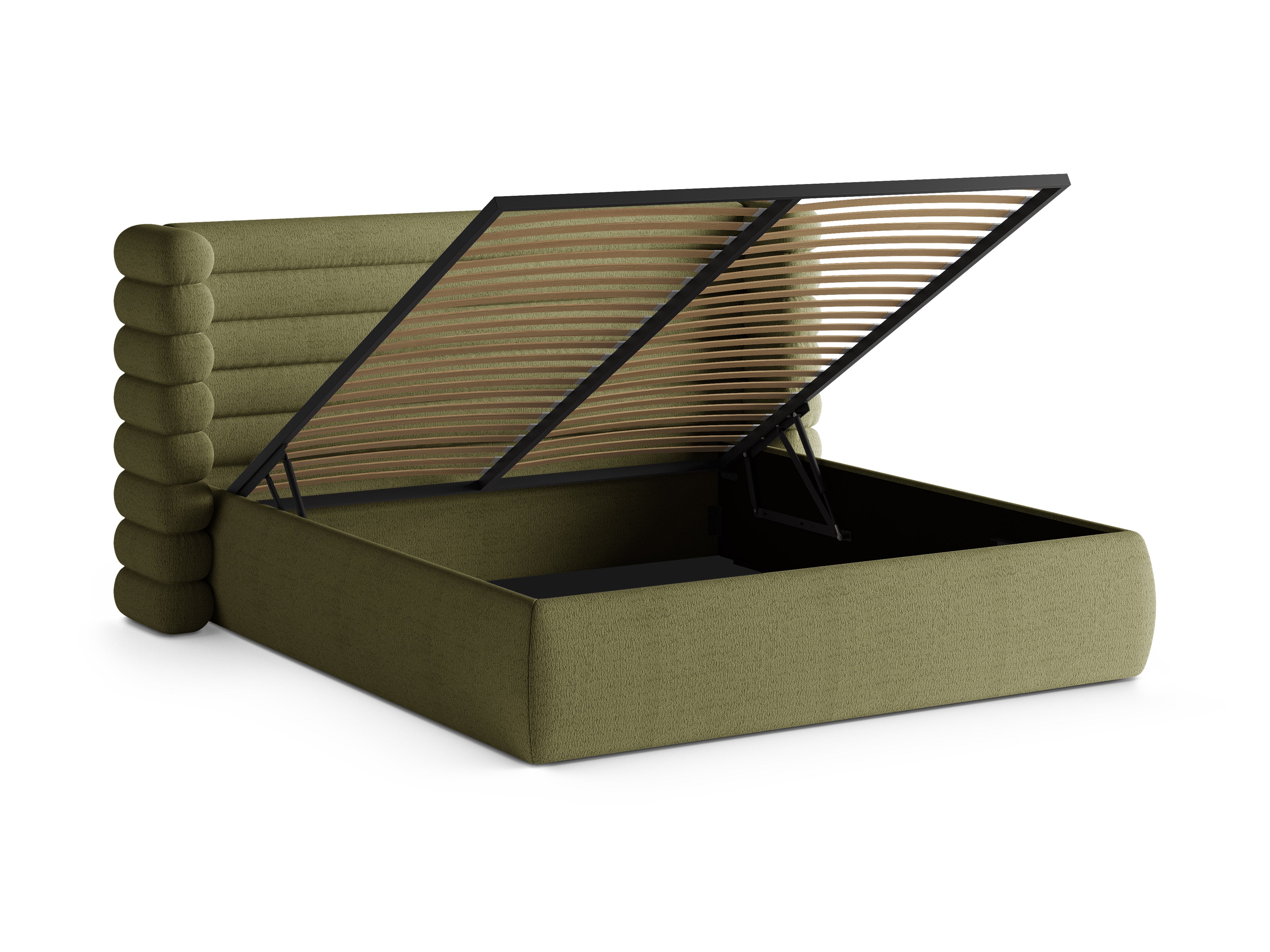Bed MOUNT olijfgroene boucle