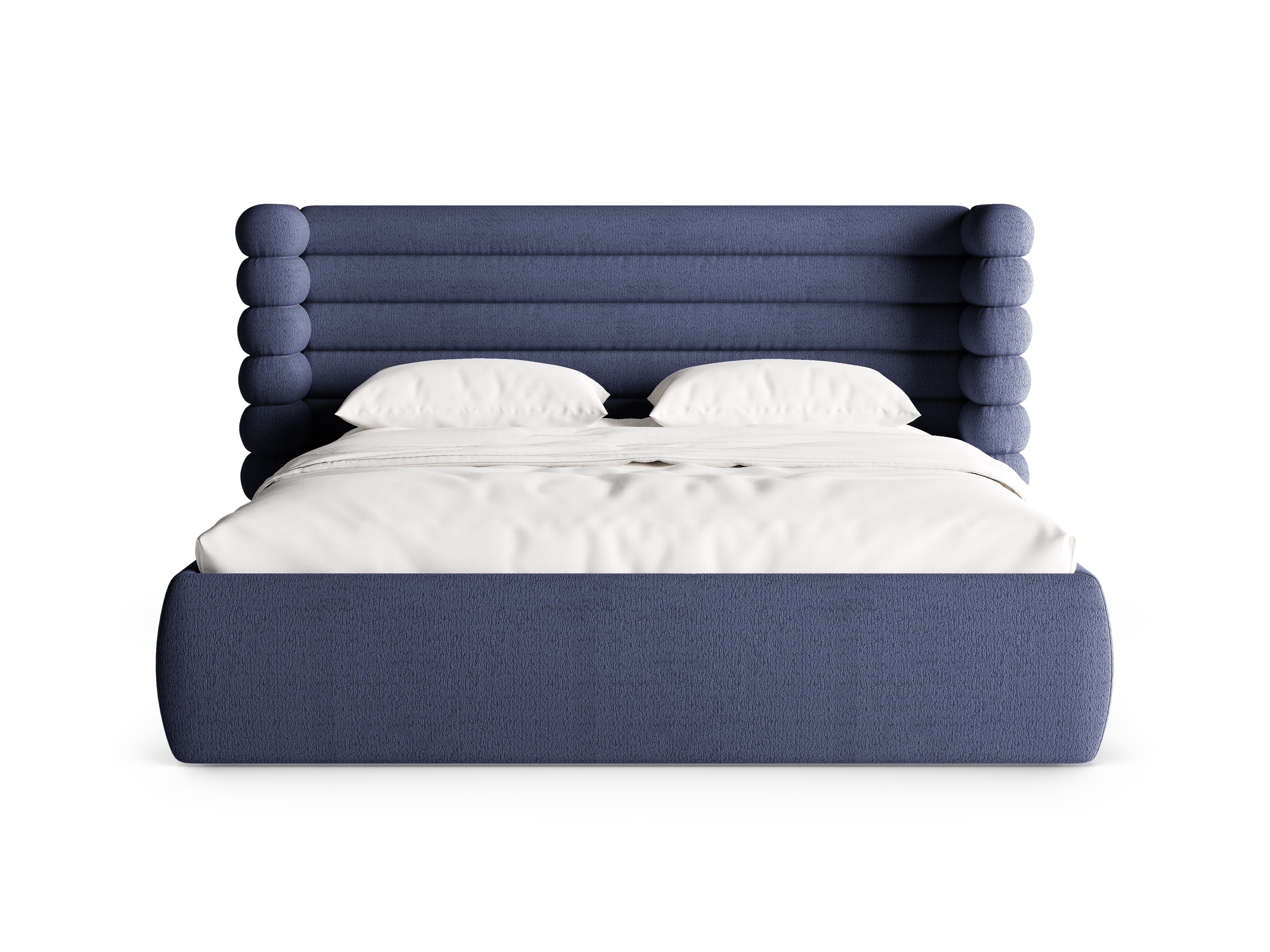 Bed MOUNT zeeblauw boucle
