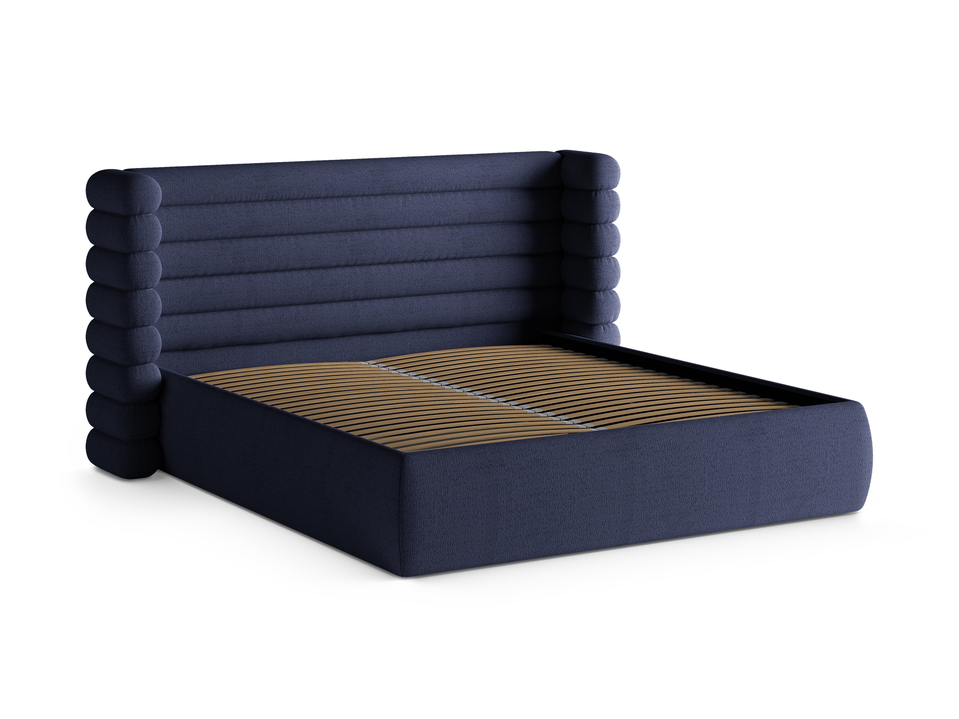 Bed MOUNT zeeblauw boucle