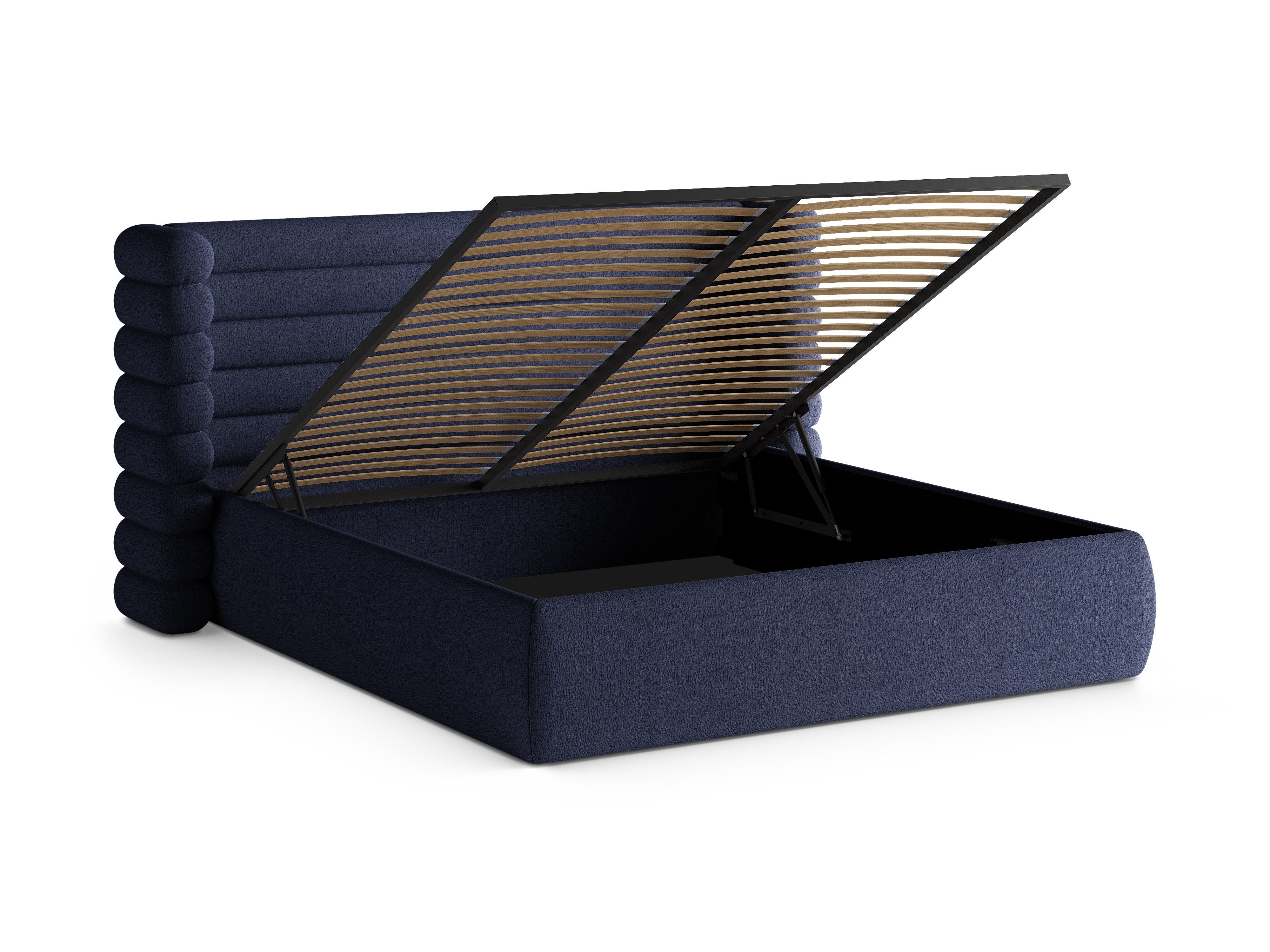 Bed MOUNT zeeblauw boucle