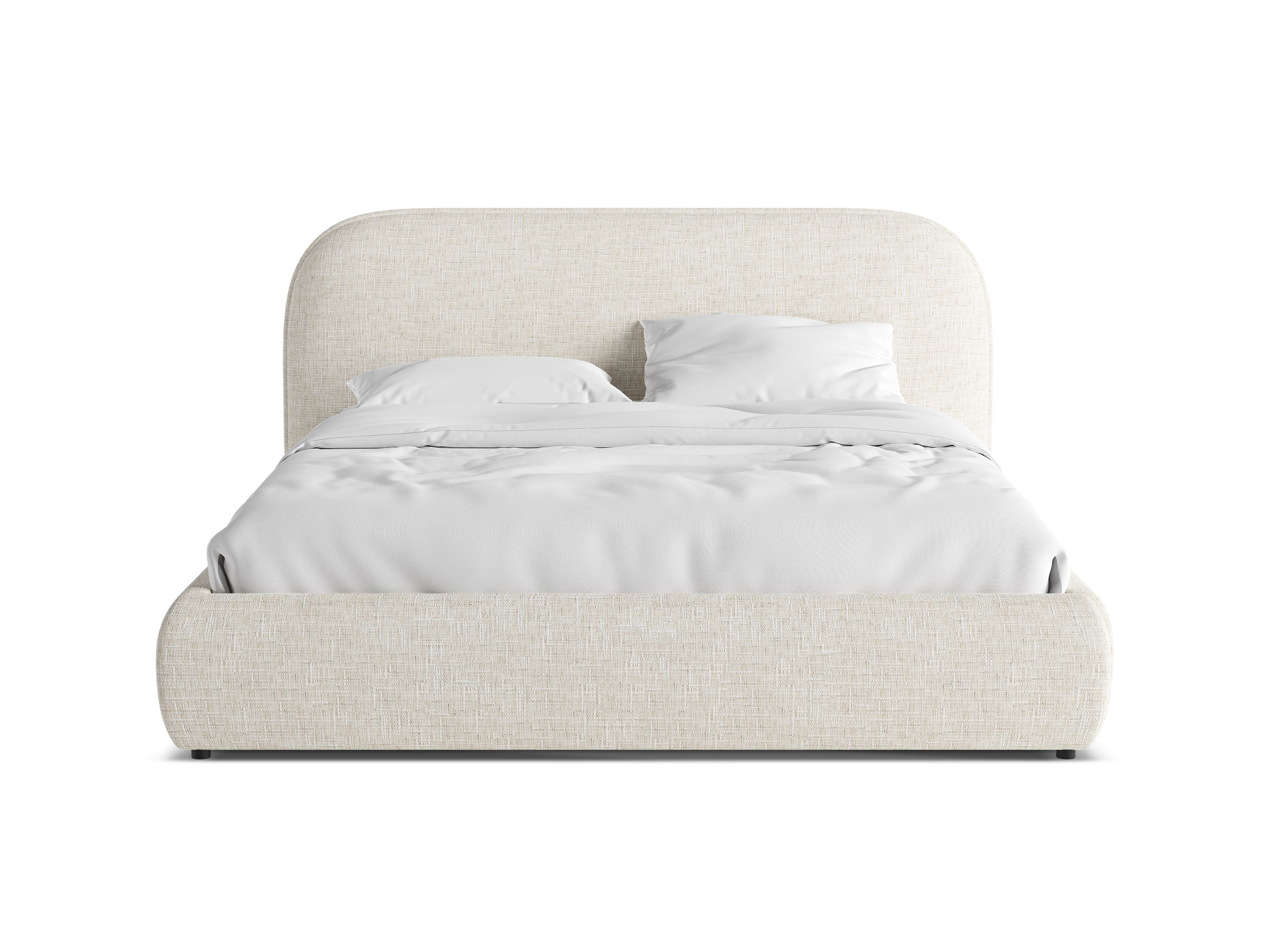 Bed MURADA lichtbeige melange chenille