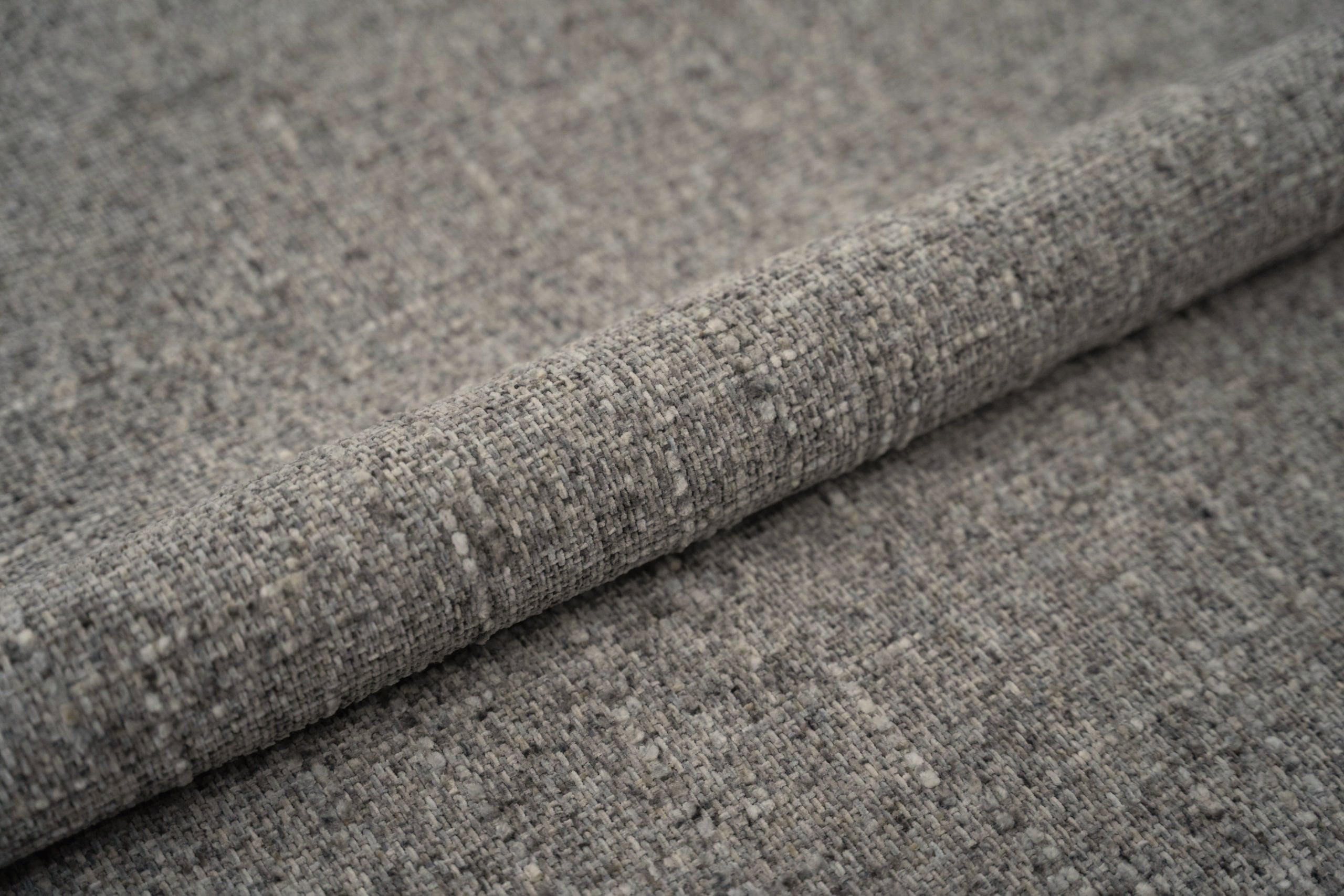 Bed MURADA lichtgrijs gemêleerd chenille