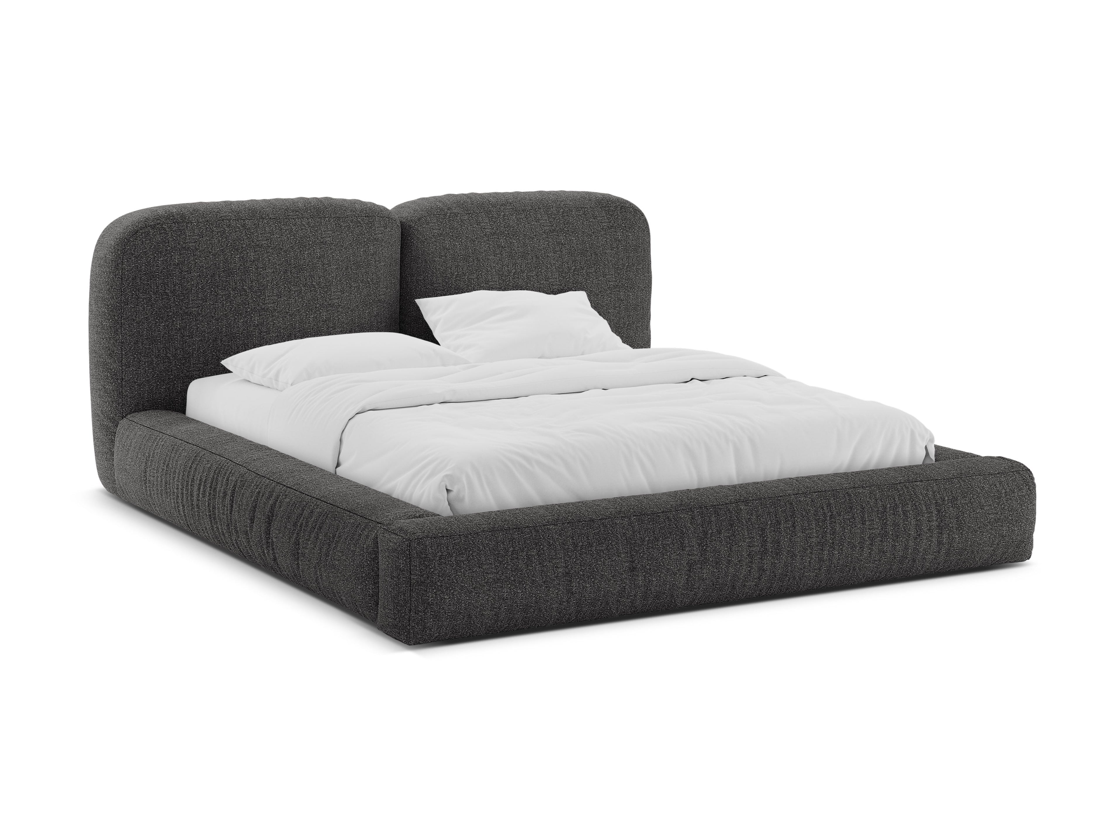 Bett MARTINA anthrazit Boucle