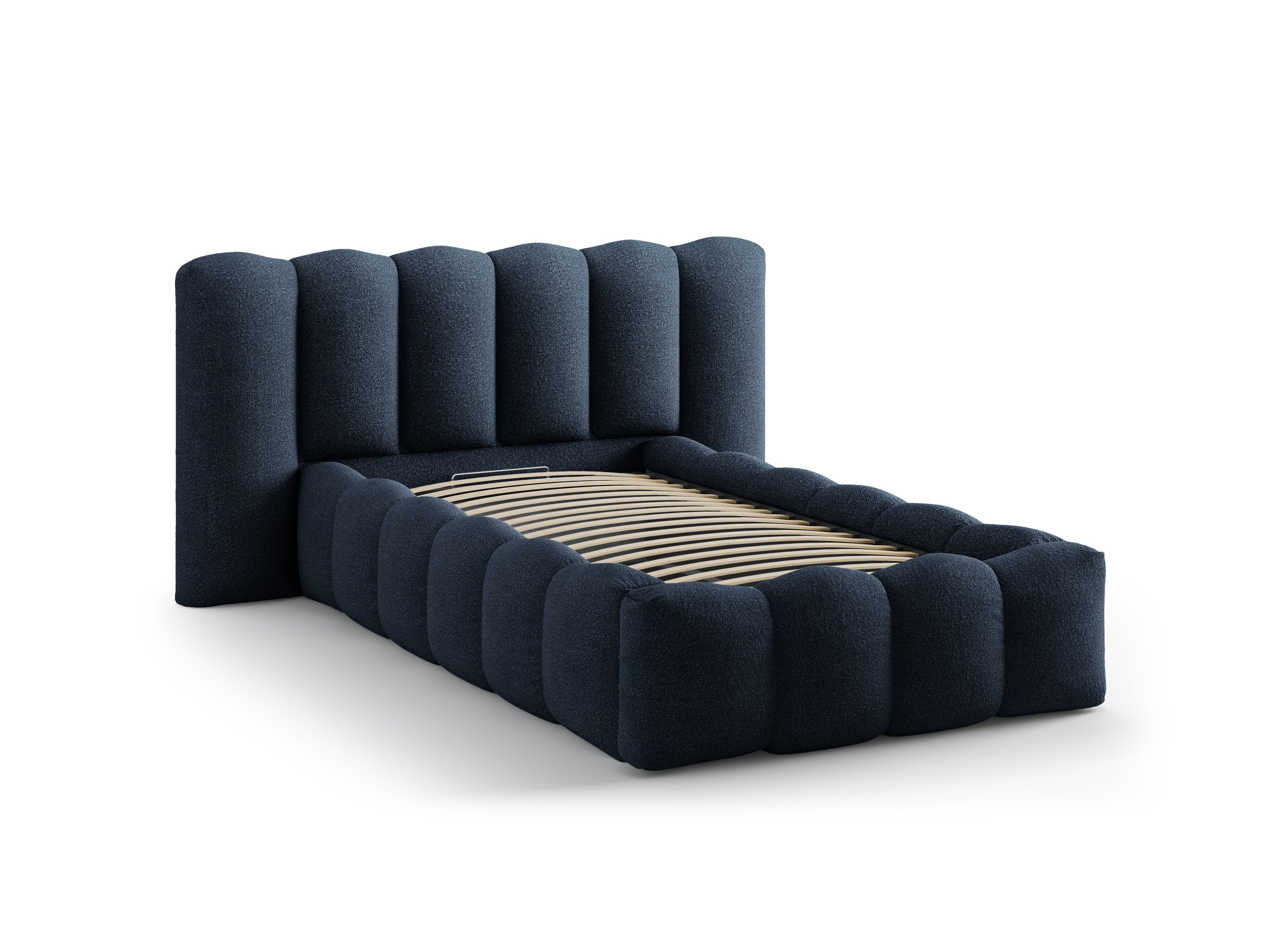 Bed LUPINE donkerblauw boucle