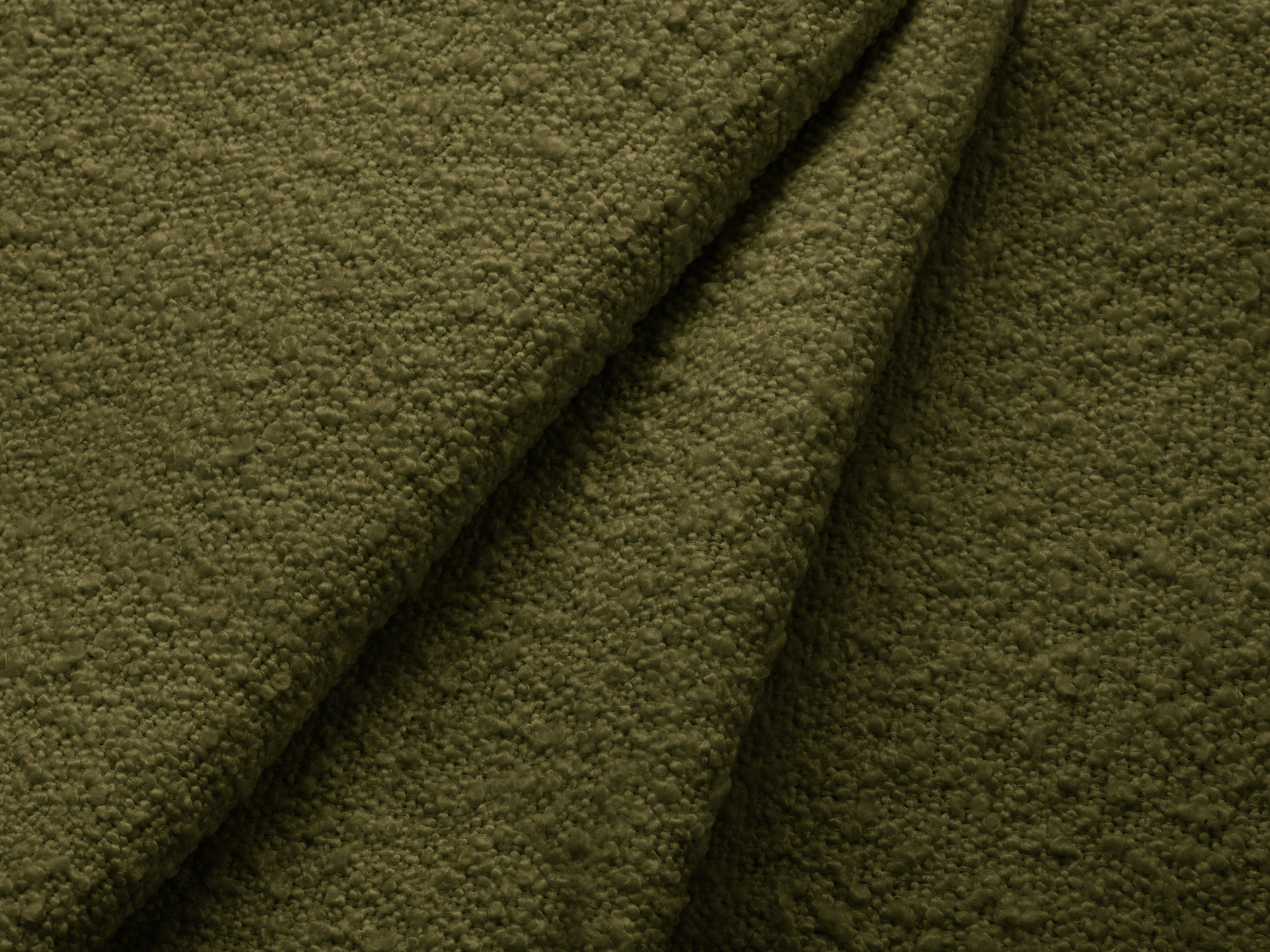 Bed LUPINE donkergroen olijf boucle
