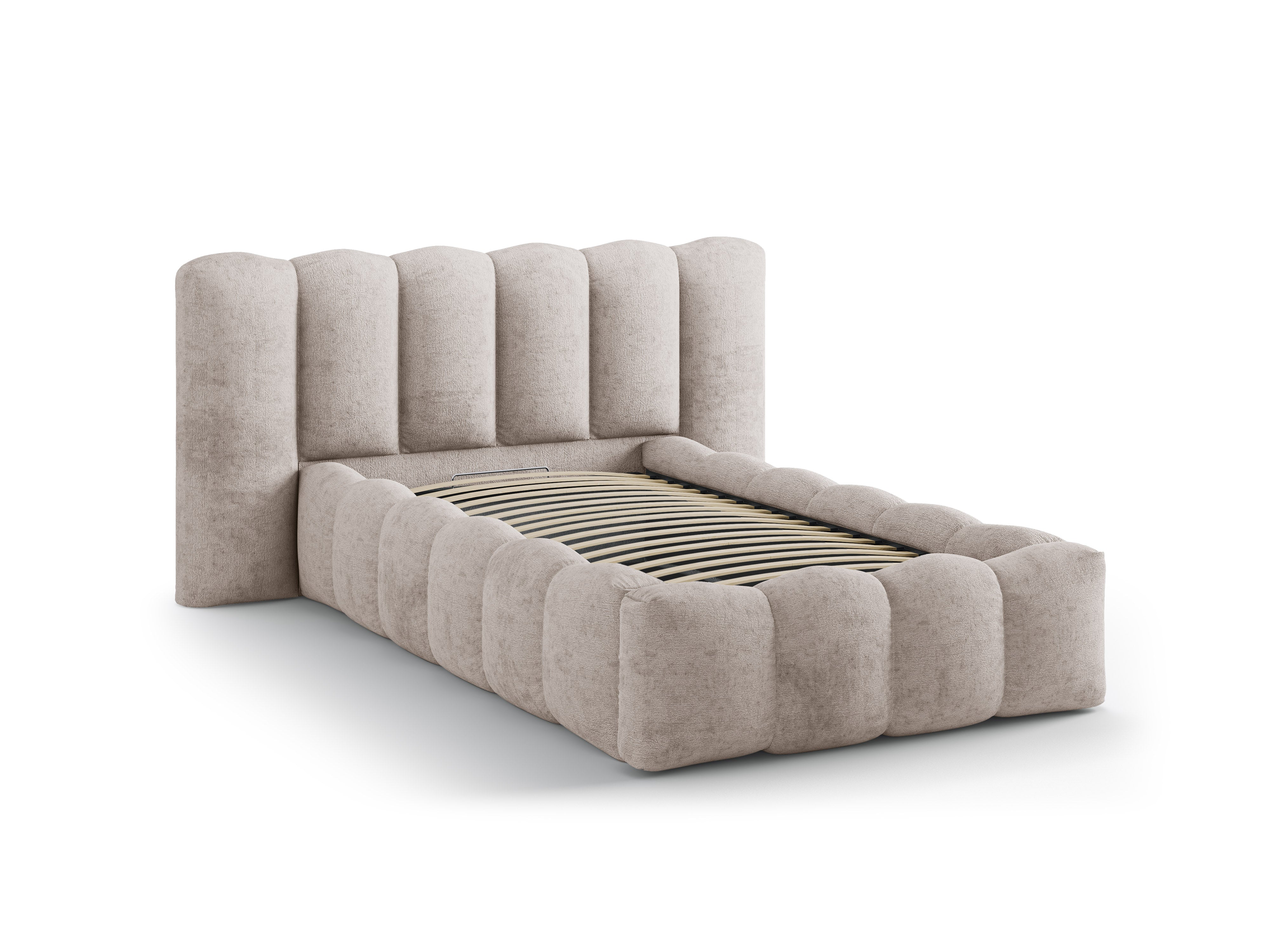 Bed LUPINE beige chenille