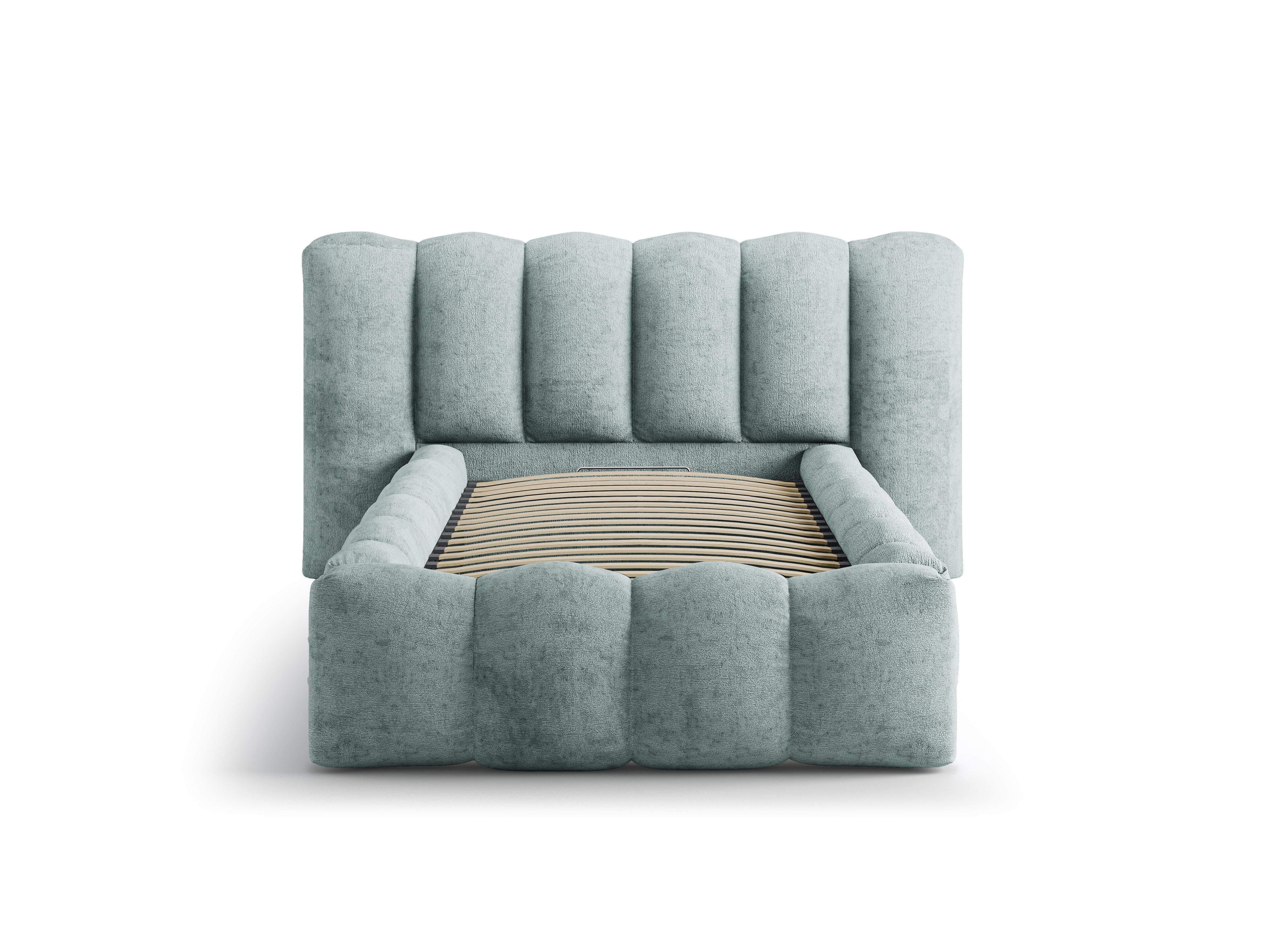 Bett LUPINE hellblaues Chenille