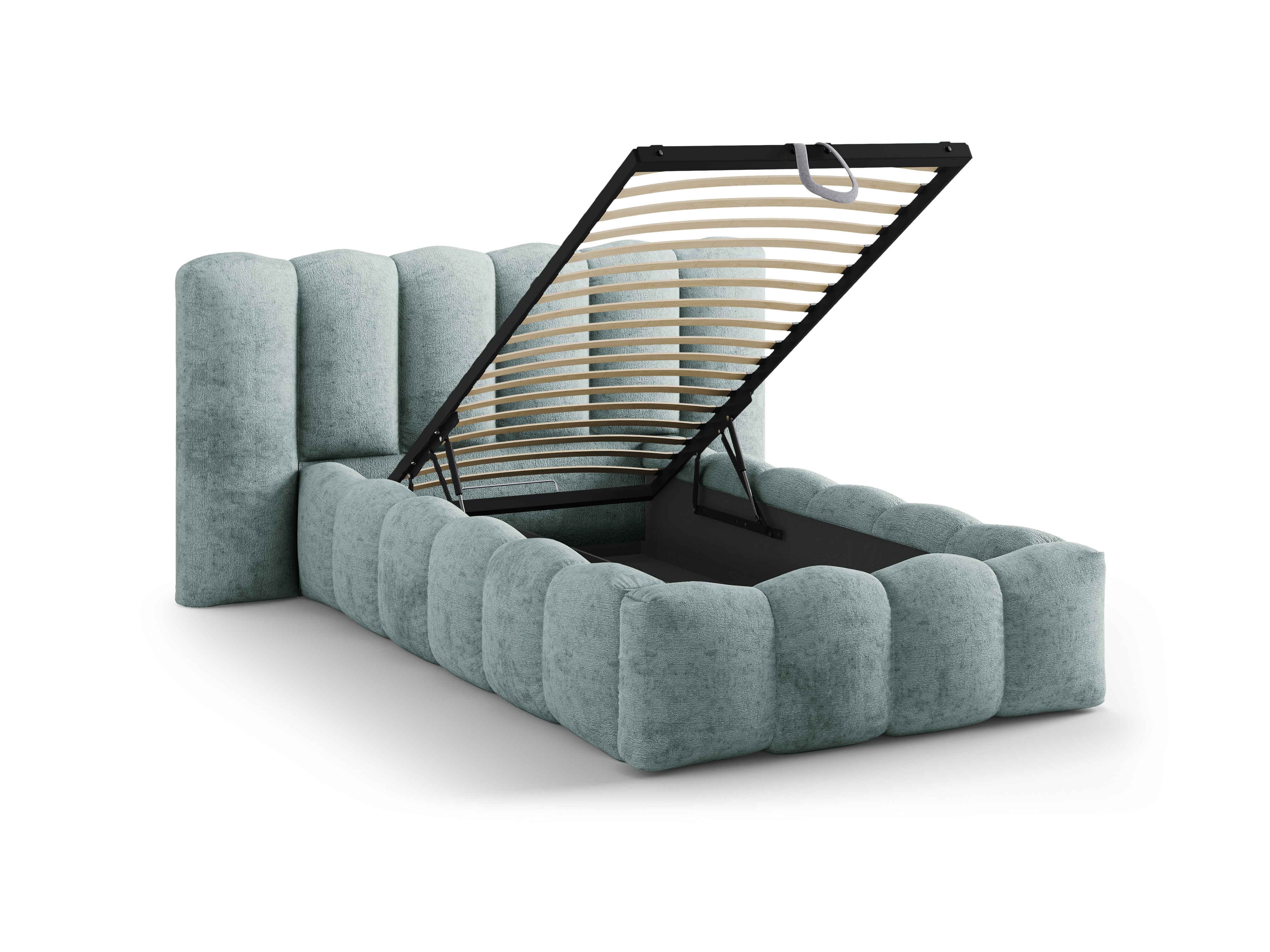 Bett LUPINE hellblaues Chenille
